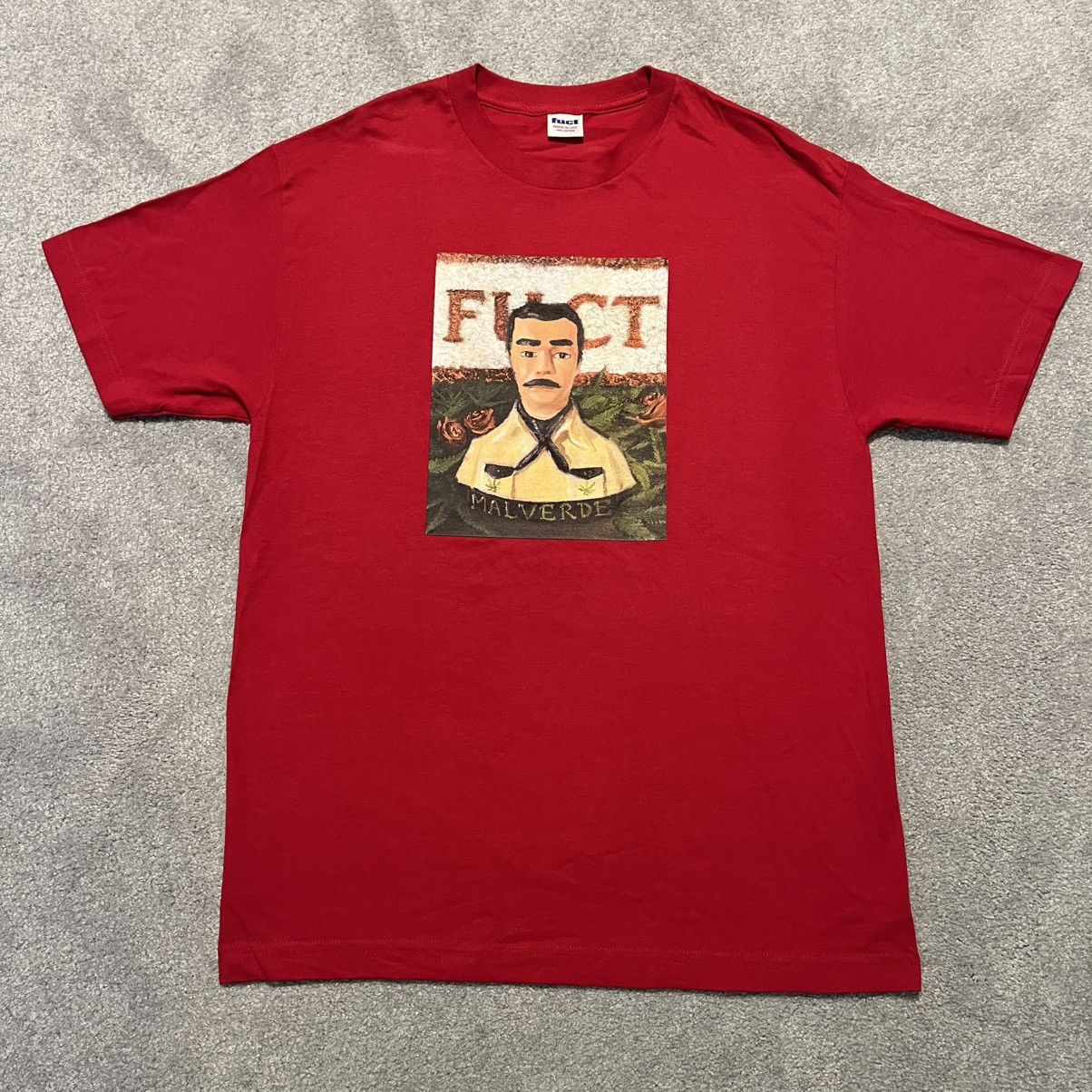 FUCT FUCT Saint Jesús Malverde Graphic Logo Tee Shirt Red Size US L / EU 52-54 / 3 - 2 Thumbnail