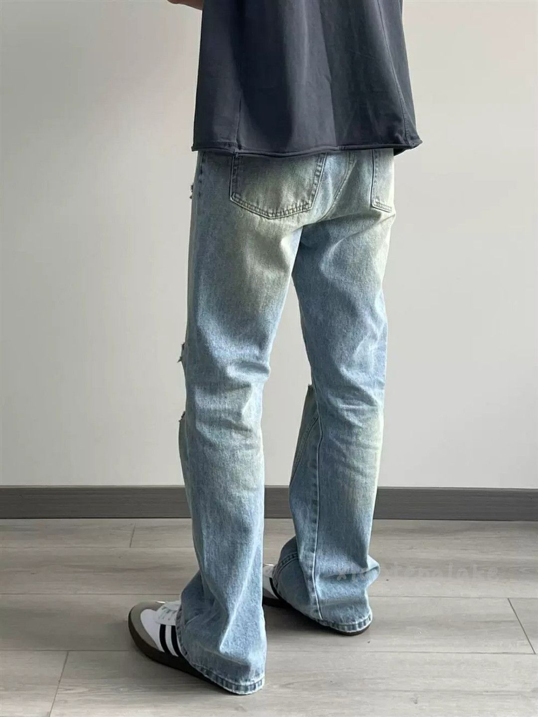 Designer × Japanese Brand × Vintage ripped faded paint flared damaged pants Size US 30 / EU 46 - 7 Thumbnail