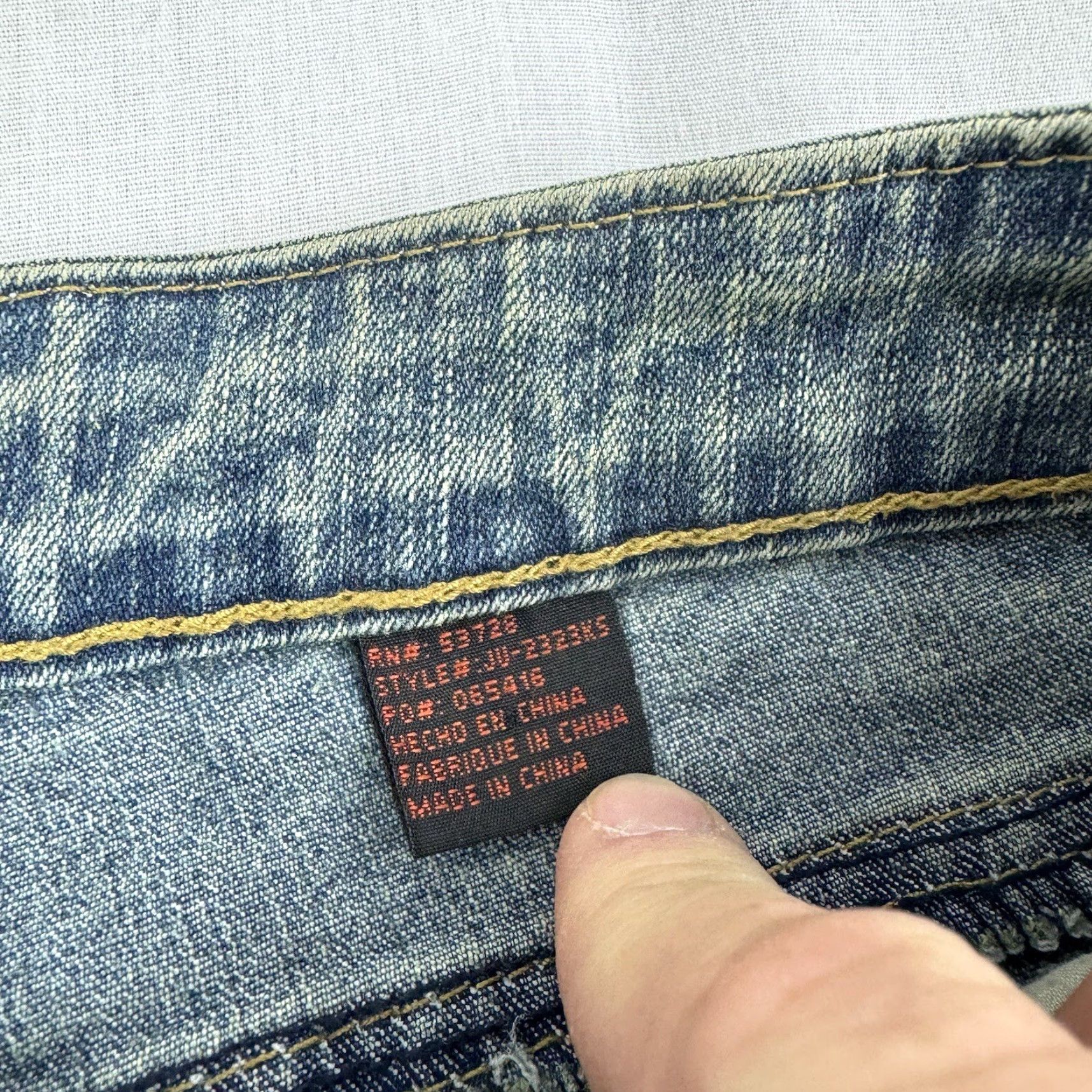 Vintage VINTAGE Dollhouse Women's Jeans Flared Mid Rise 15 Blue Grunge Y2K Punk Skater Size 36" / US 14 / IT 50 - 7 Thumbnail