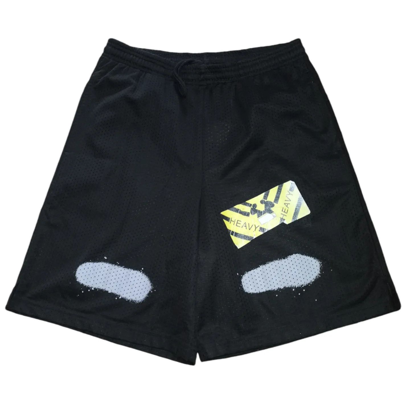 Off-White × Virgil Abloh Off white black heavy spray diagonal mesh shorts Size US 31 - 4 Thumbnail
