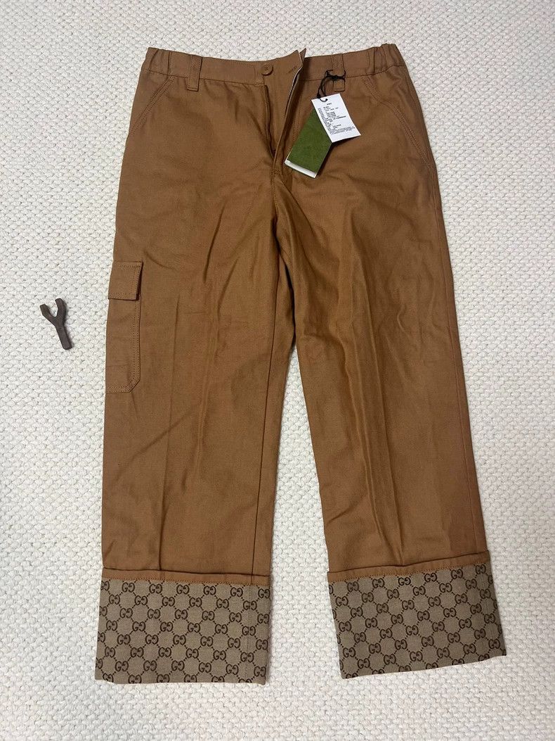 Gucci Gucci SS23 GG Full Print Logo Flip Jeans 2502-Nextarrow Size US 30 / EU 46 - 1 Thumbnail