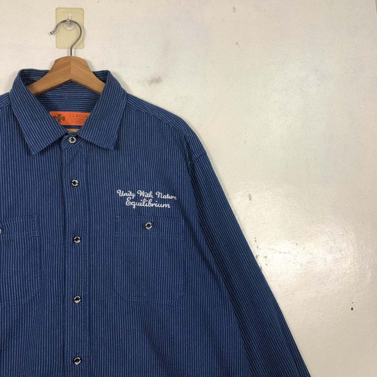 Japanese Brand Vintage Hickory Chore Striped Jacket Open Dich Size US L / EU 52-54 / 3 - 8 Thumbnail