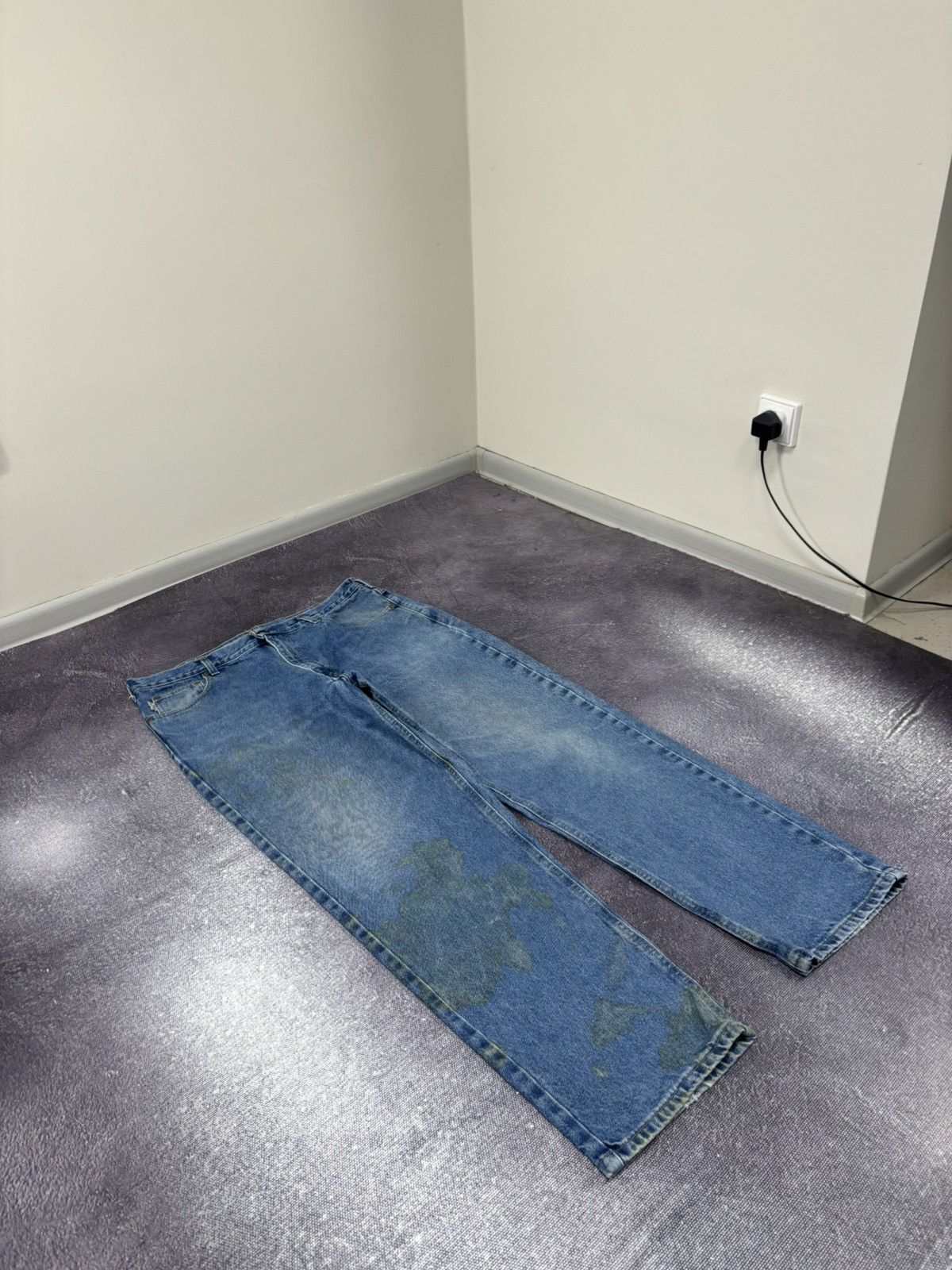 Carhartt Vintage 90s Carhartt Relaxed Fit Blue Work Denim Baggy Jeans Size US 38 / EU 54 - 7 Thumbnail