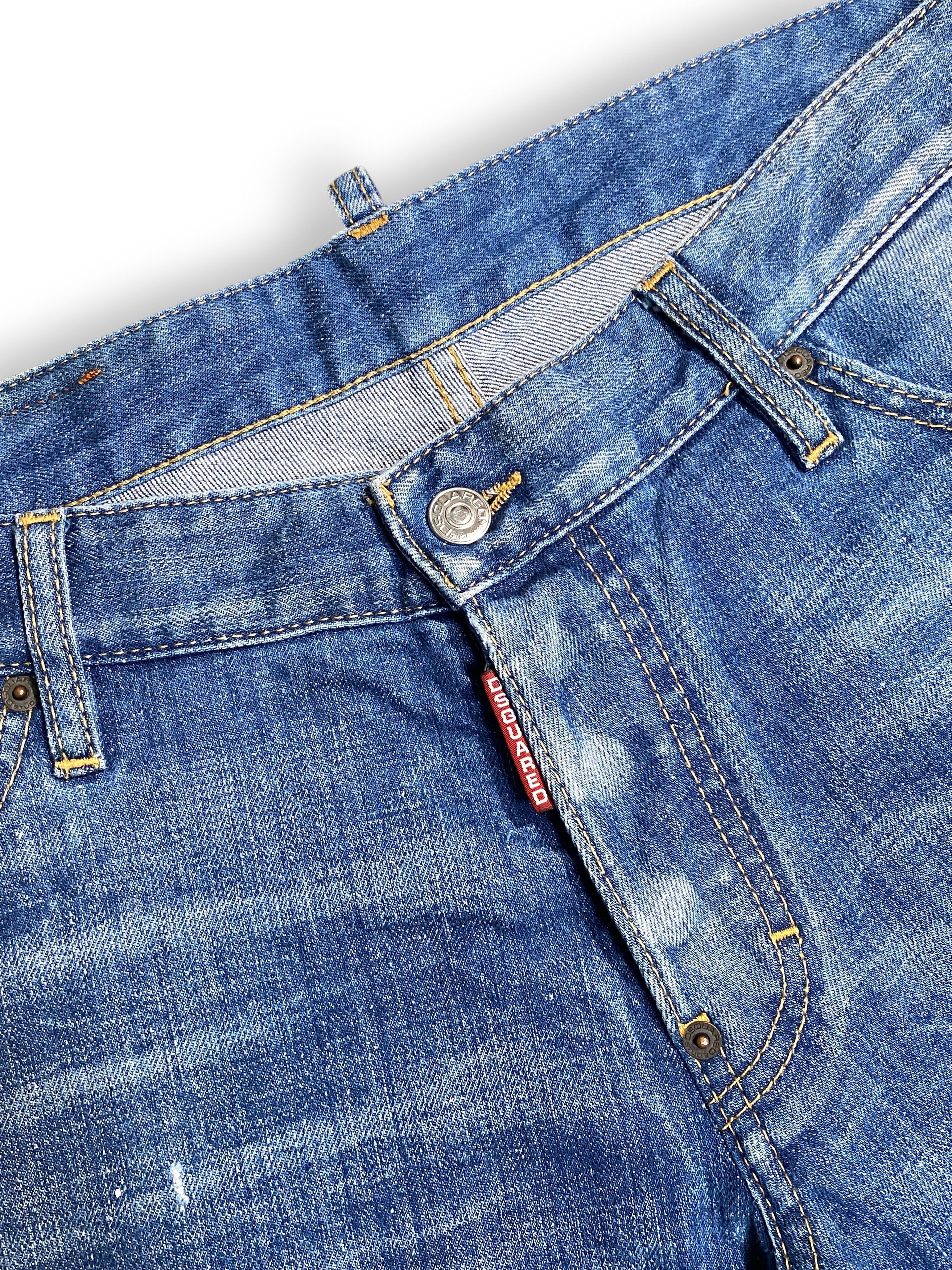 Dsquared2 Dsquared 2 Marine Distressed Washed Denim Shorts Vintage Y2K Size US 32 / EU 48 - 8 Thumbnail
