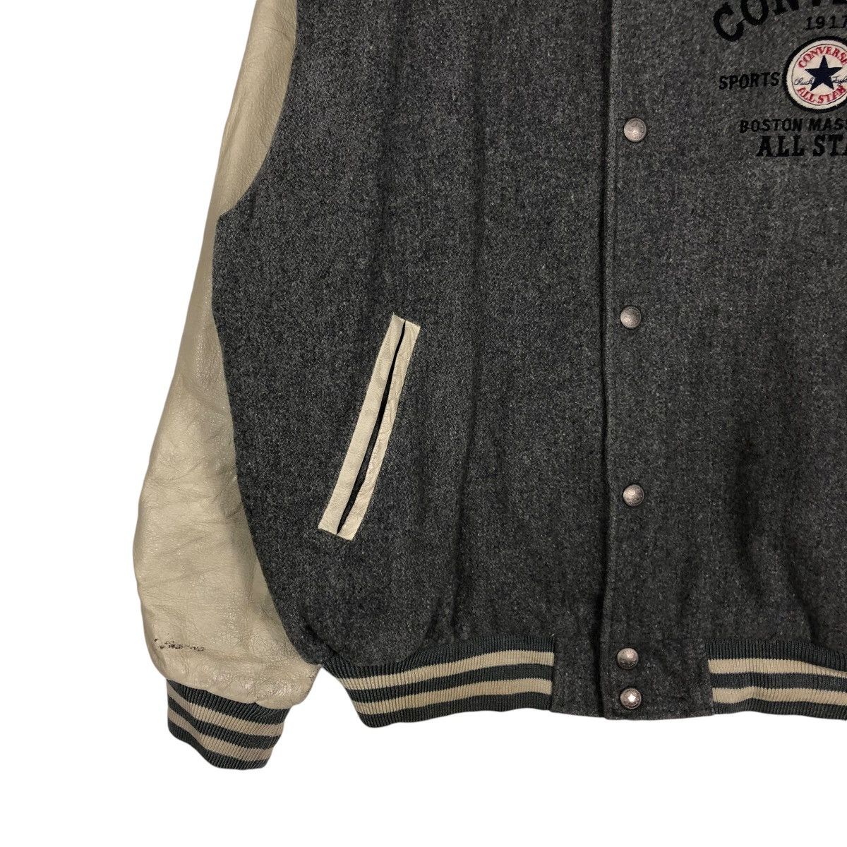 Japanese Brand 🔥VINTAGE JUMPER VARSITY LEATHER JACKET CONVERSE ALL STAR USA Size US L / EU 52-54 / 3 - 5 Thumbnail