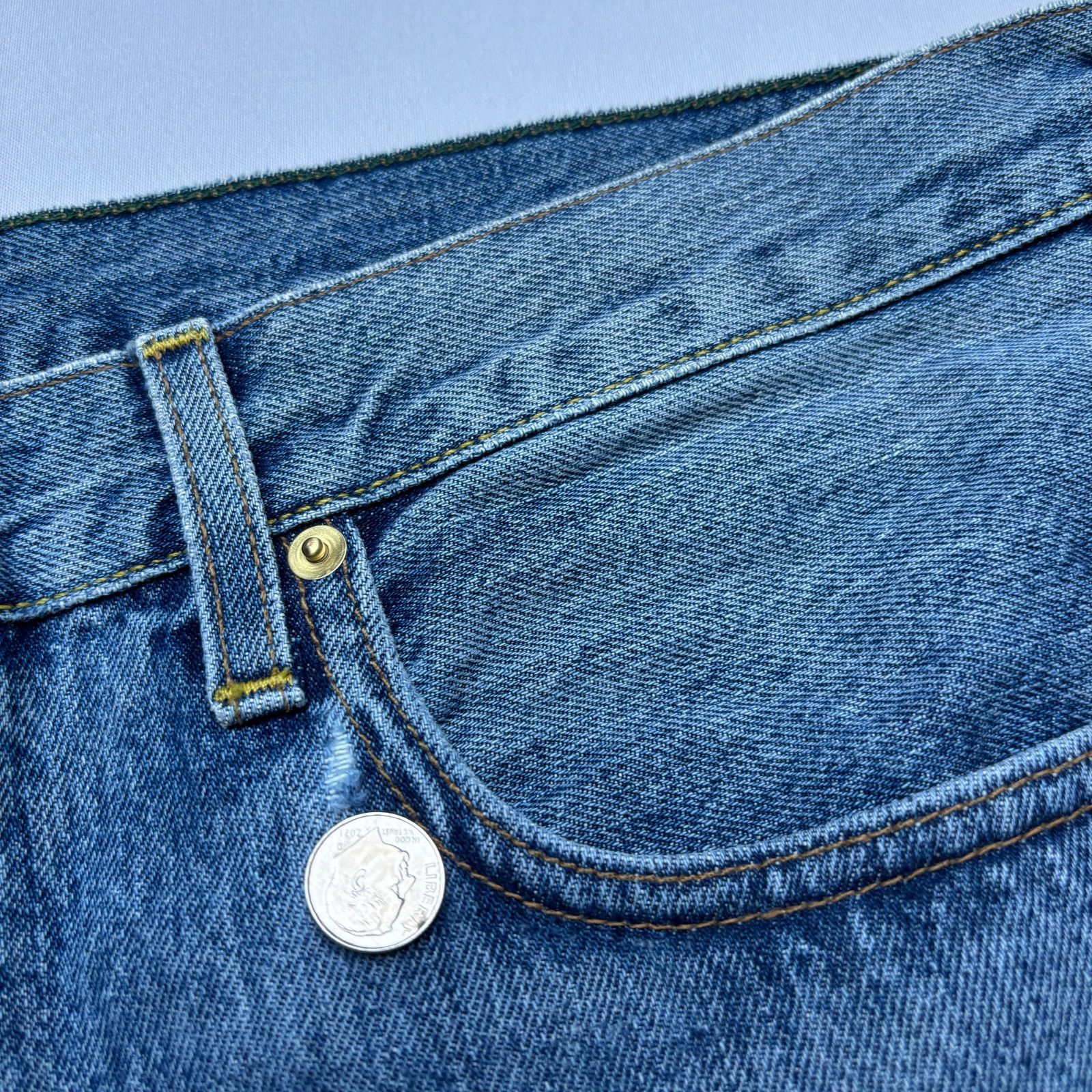 Sid Mashburn $185 Sid Mashburn Light Wash Denim 36x30 Slim Straight Jeans Size US 36 / EU 52 - 11 Thumbnail