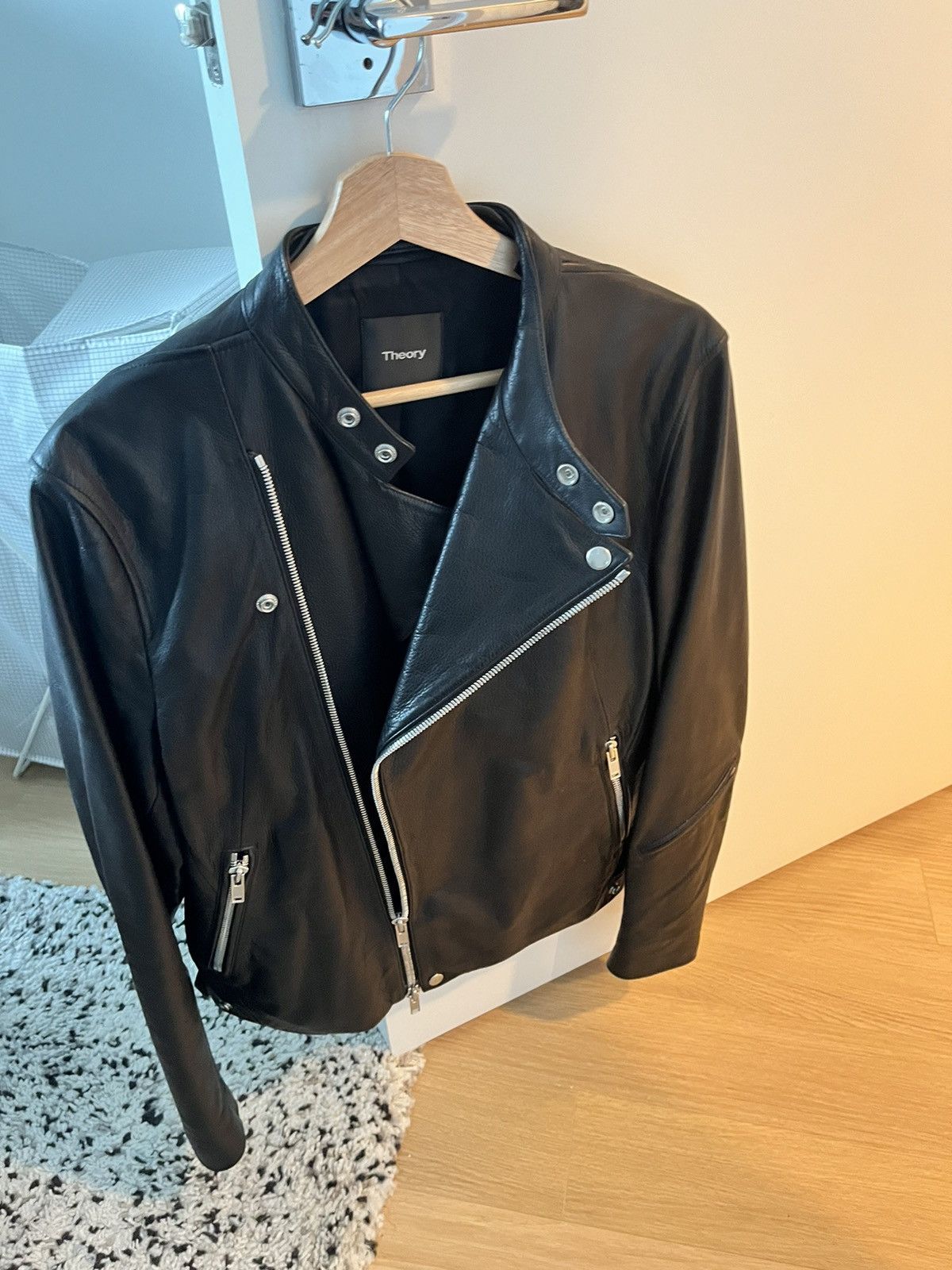 Theory Banded DB Leather Biker Size US M / EU 48-50 / 2 - 7 Thumbnail