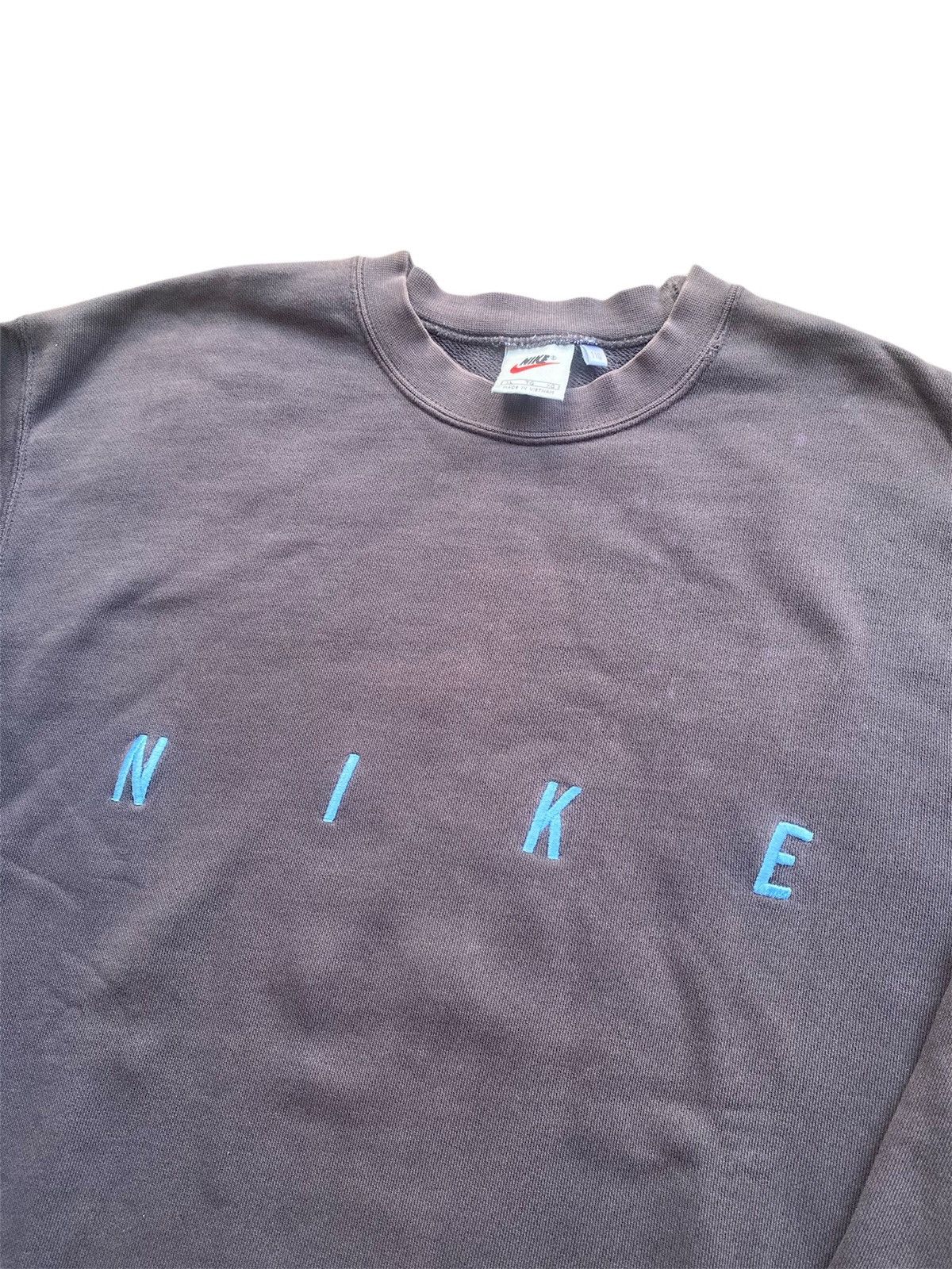 Japanese Brand × Nike × Vintage 90s Vintage Distressed Nike Spellout Logo Sweatshirt Size US XL / EU 56 / 4 - 5 Thumbnail