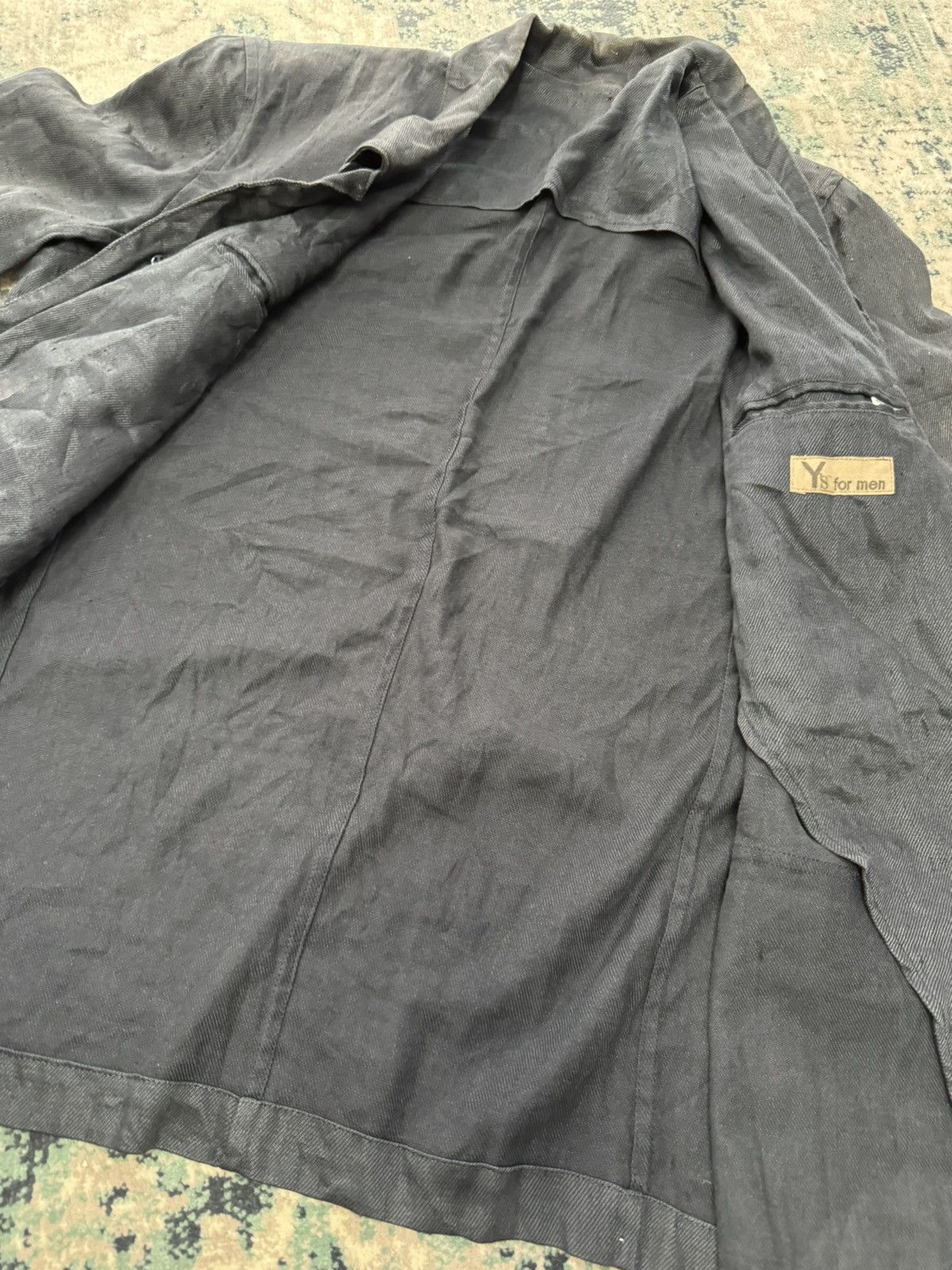 Other Y'S FOR MEN WOOL RAYON LONG-SLEEVED GABARDINEJACKET Size US L / EU 52-54 / 3 - 6 Thumbnail