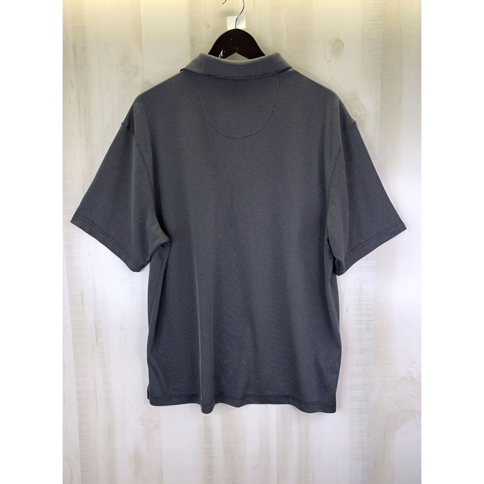 Vintage Grand Slam Mens L Gray White Woven Texture Golf Polo Size US L / EU 52-54 / 3 - 7 Thumbnail