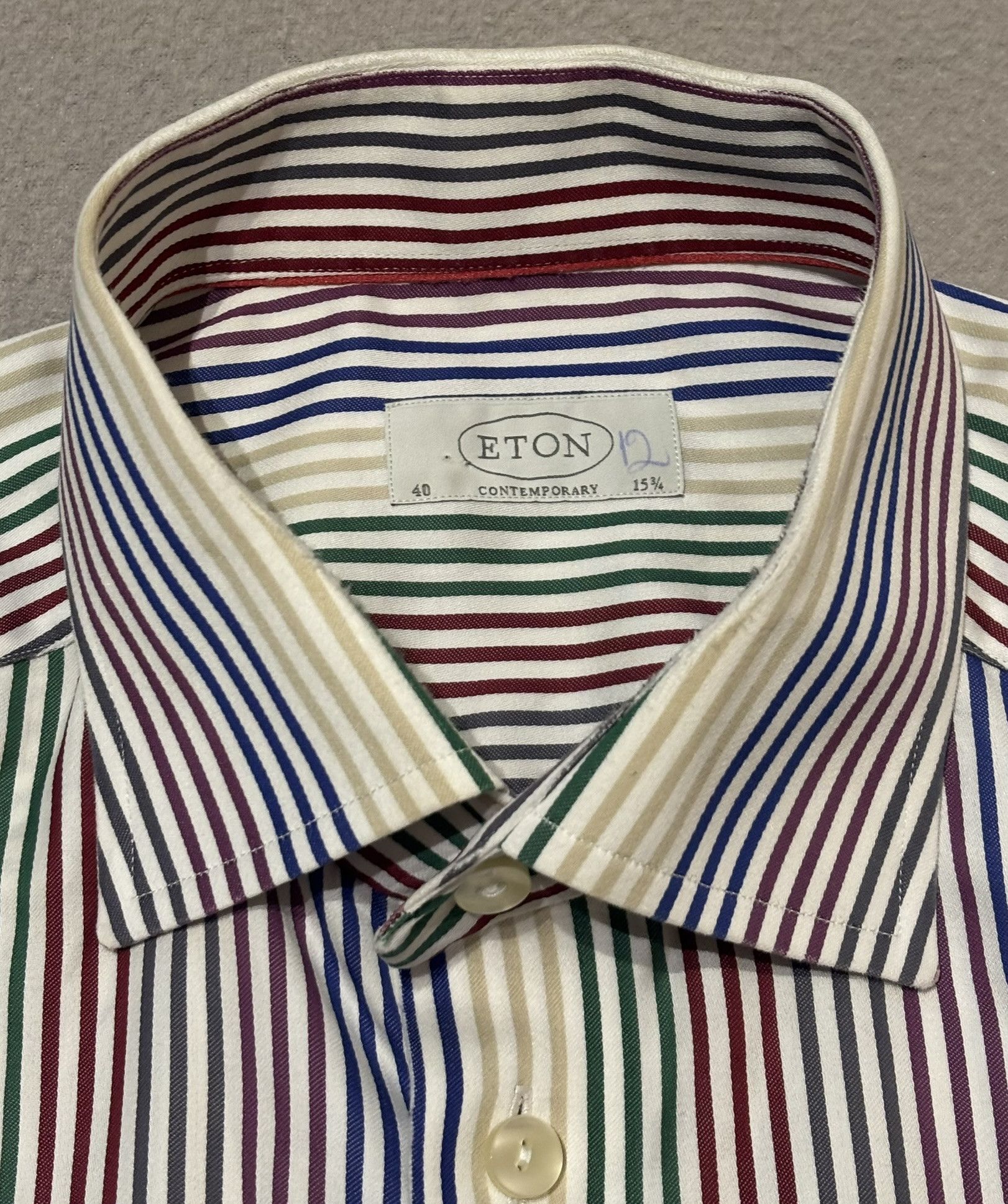 Eton Eton Contemporary Shirt Multicolor Stripes Size 40 Size US M / EU 48-50 / 2 - 13 Thumbnail