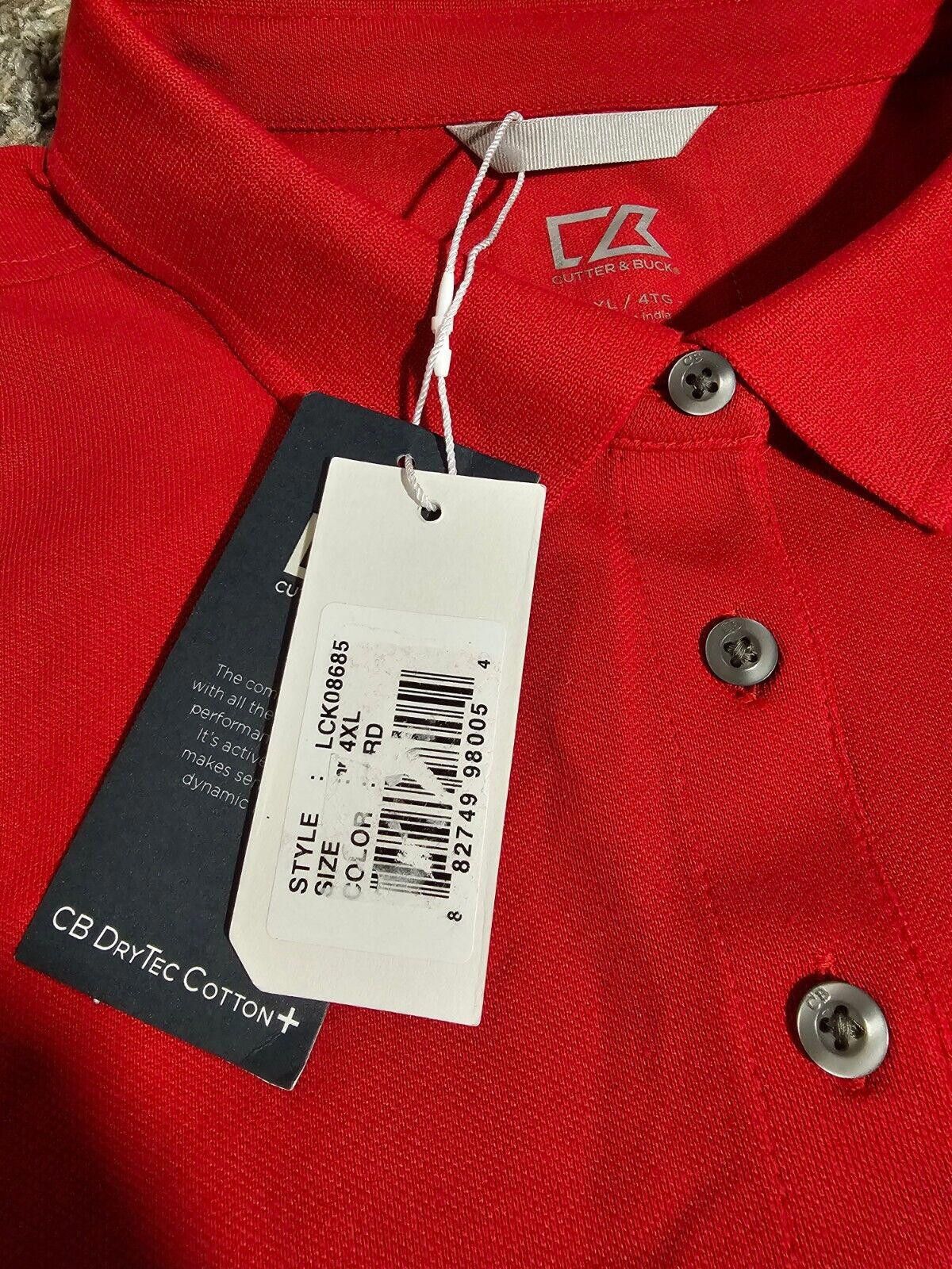 Cutter & Buck Cutter & Buck CB Drytec Cotton+ moist wicking Polo 4xl NWT Size US XXL / EU 58 / 5 - 2 Thumbnail