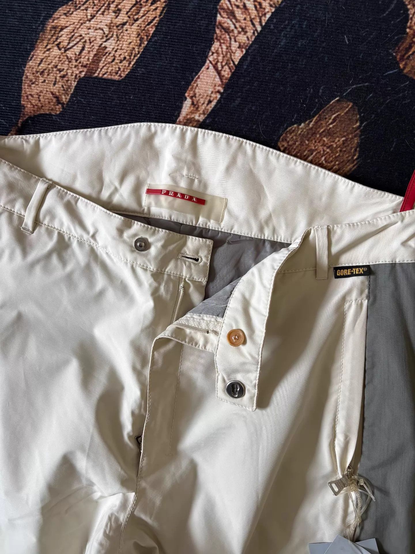 Prada Prada Sport Vintage Gore-Tex Gray-White Snow Pants Size 52 Size US 36 / EU 52 - 4 Thumbnail