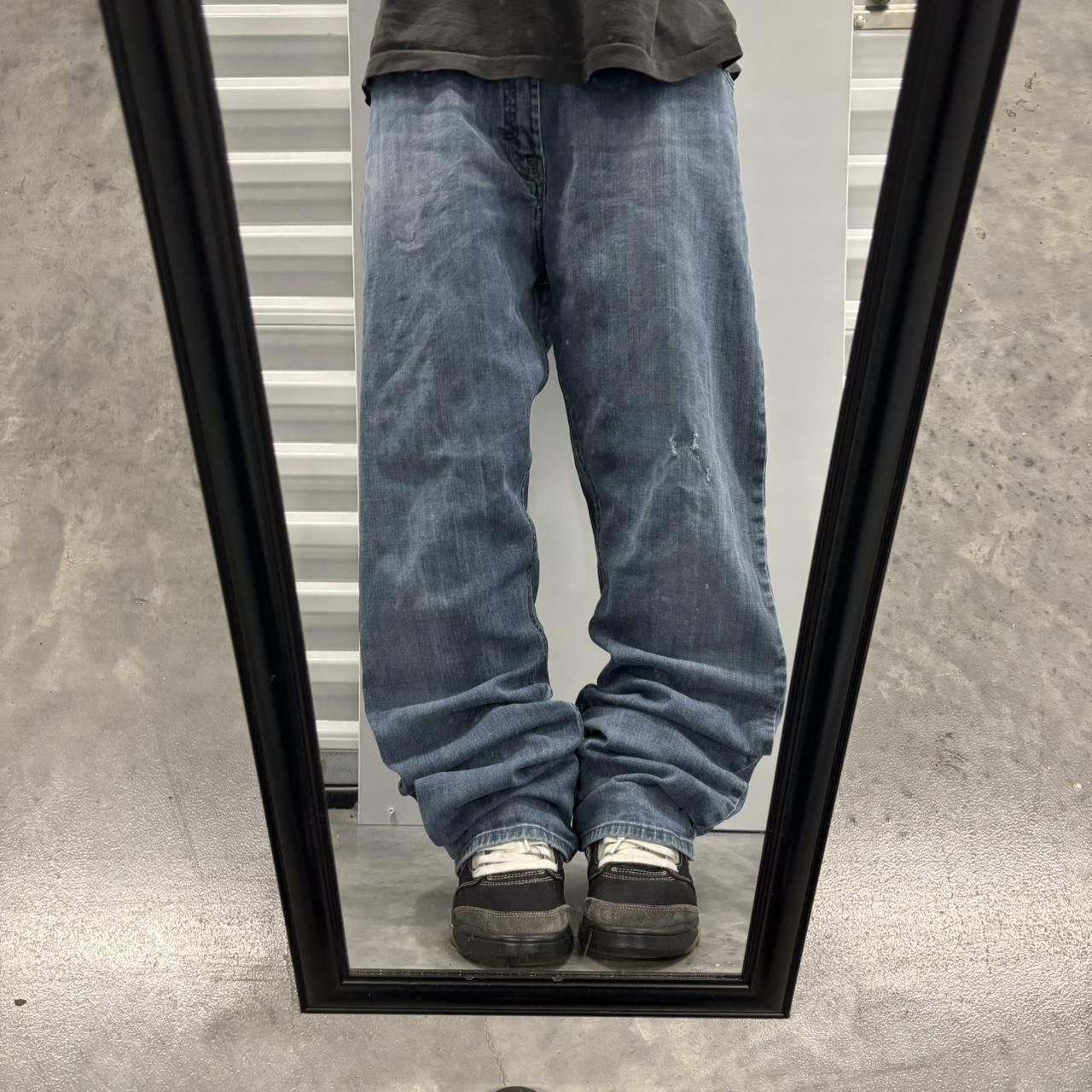 Japanese Brand × Vintage Crazy Vintage Y2K/2000s Grunge Dark Wash Bootcut Denim Jeans! Size US 36 / EU 52 - 1 Thumbnail