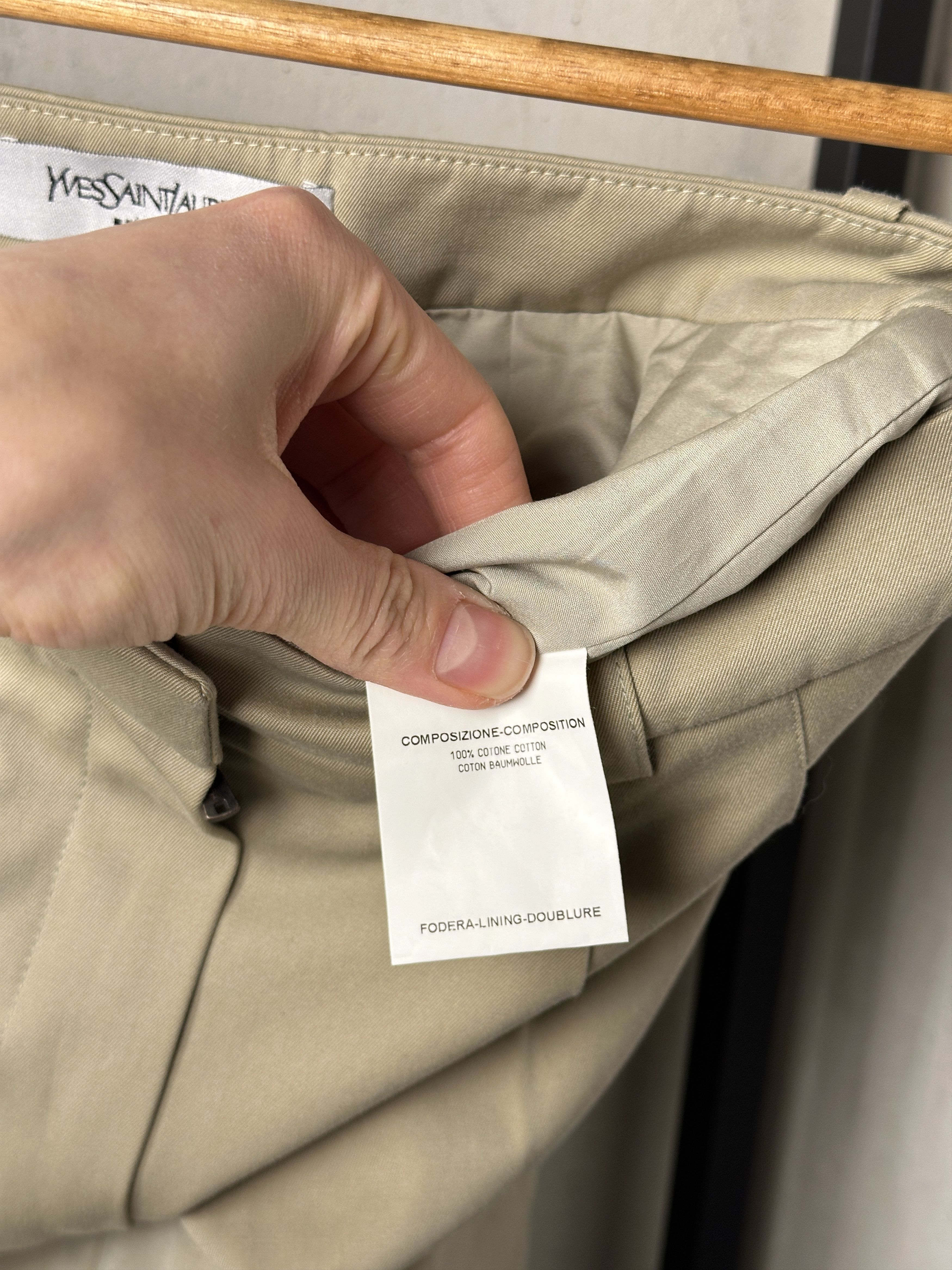 Saint Laurent Paris Archive Yves Saint Laurent by Tom Ford SS05 Midi Beige Skirt Size 25" / US 0 / IT 36 - 8 Thumbnail