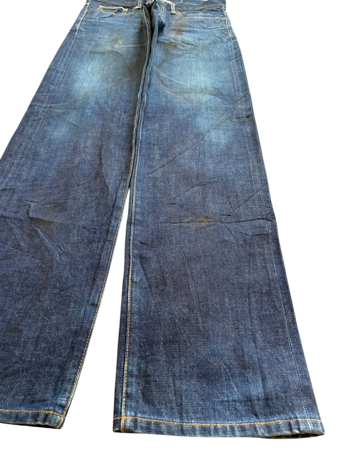 Designer × Japanese Brand Vintage Japanese Brand Raw Denim Selvedge Loose Jeans Size US 33 - 8 Thumbnail