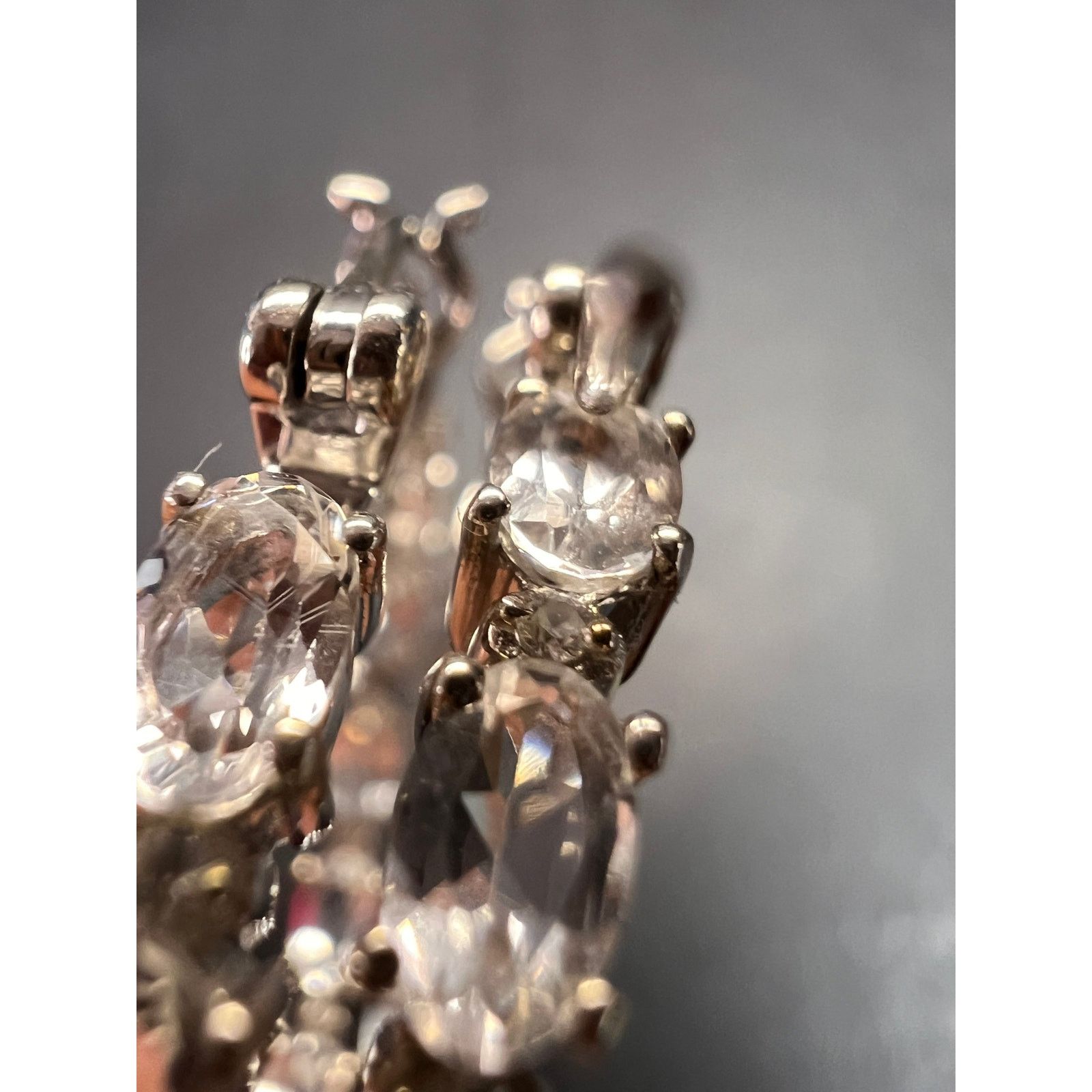 Other NEW Petalite zircon hoop earrings platinum over 925 silver Size ONE SIZE - 15 Thumbnail