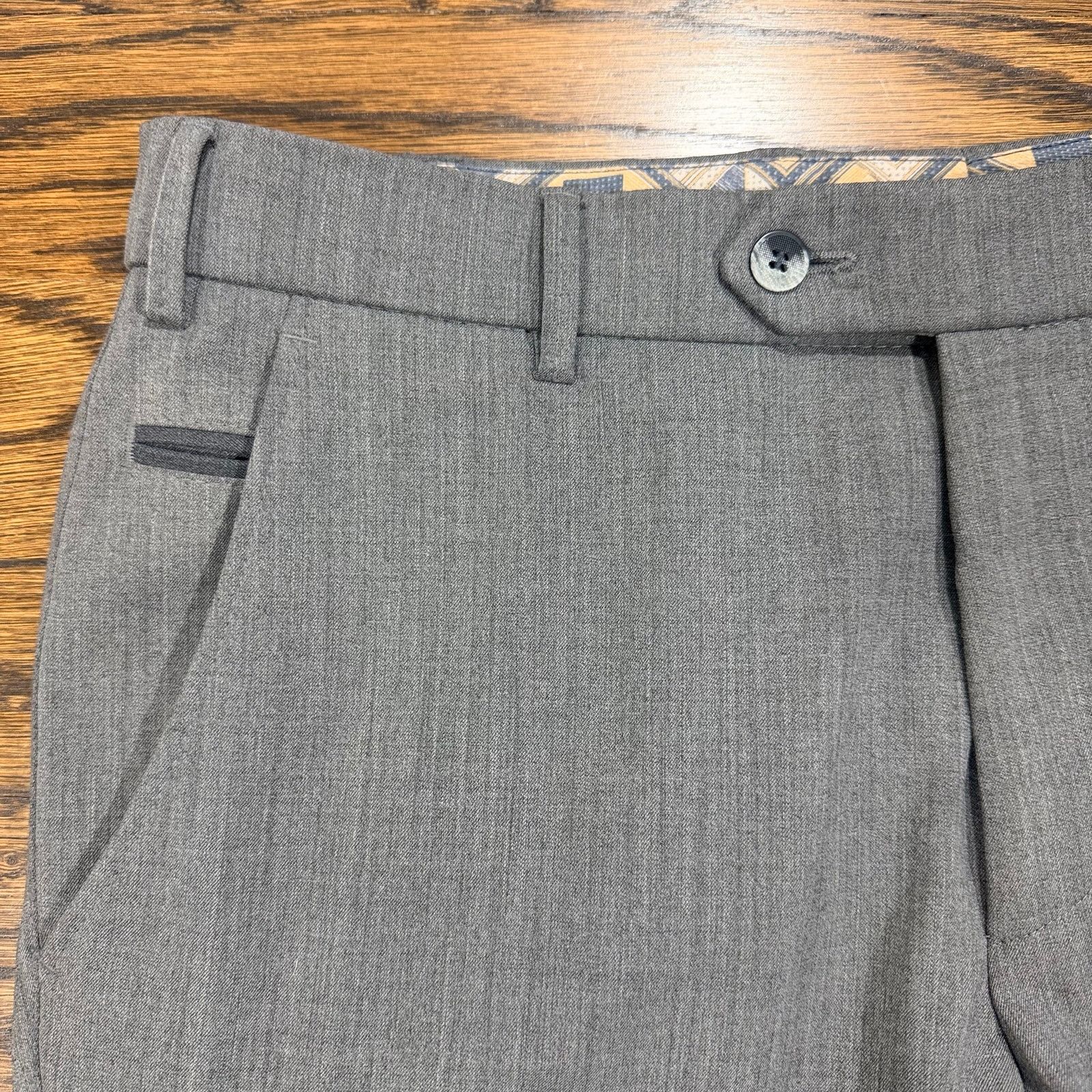 Other Meyer "Bonn" Modern Fit Chinos 34 Gray Luxury Trouser Size US 34 / EU 50 - 3 Thumbnail