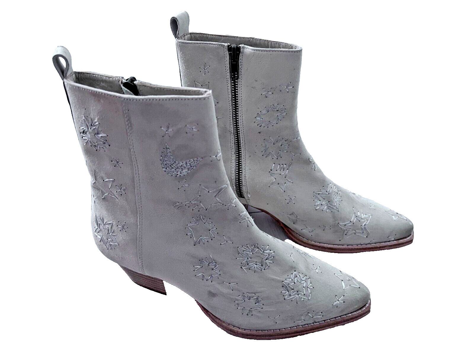 Free People Free People Star Bowers Embroidered Boots Stone ( 38 ) Size US 8 / IT 38 - 8 Thumbnail