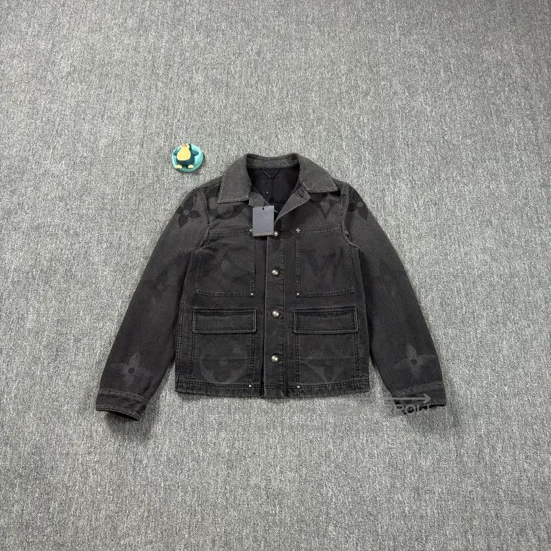 Louis Vuitton Louis Vuitton 25 Black Tri-Flower Denim Jacket Size US S / EU 44-46 / 1 - 1 Thumbnail