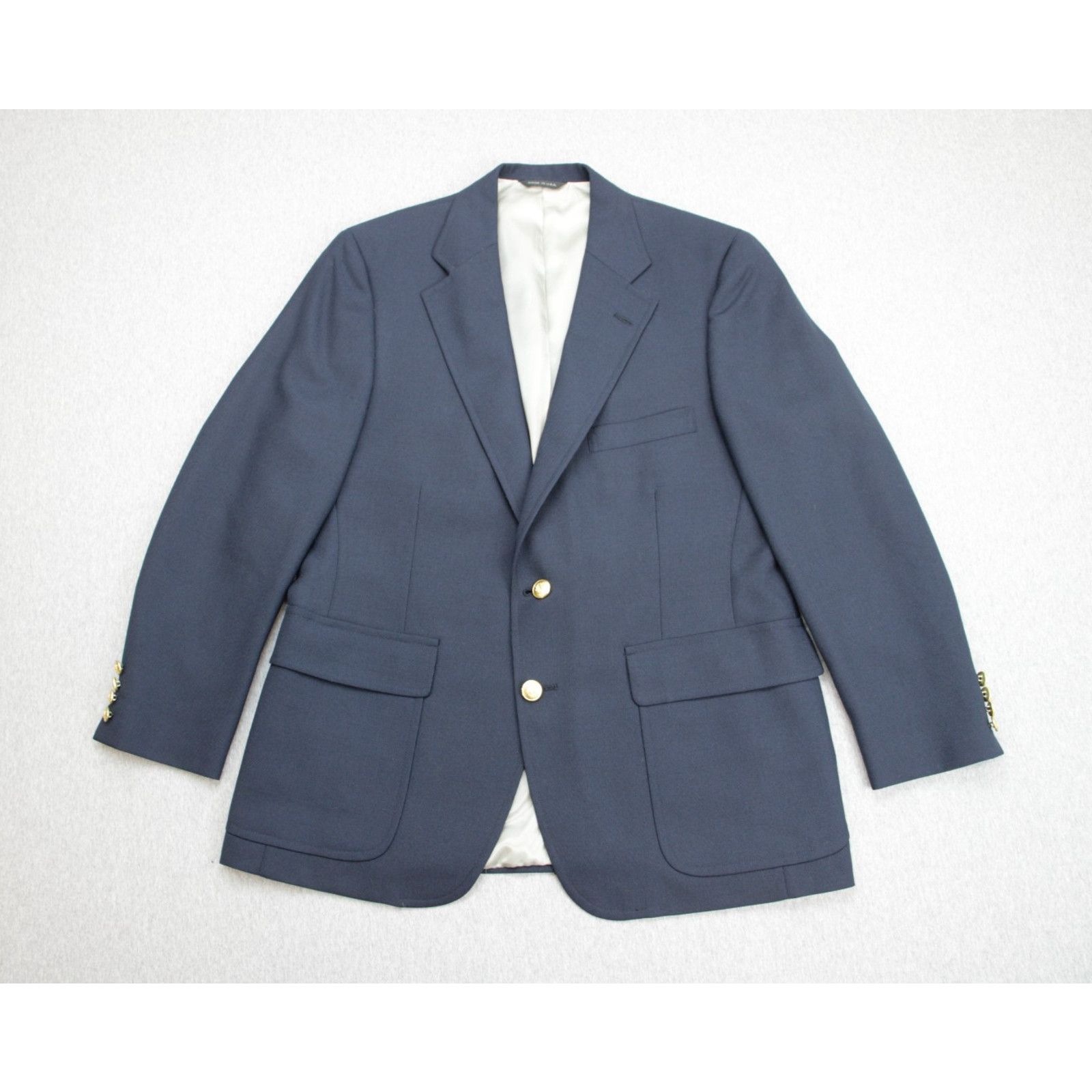 Chaps Ralph Lauren Chaps Ralph Lauren Blazer 42R Mens Navy Golden Buttons Size 42R - 2 Thumbnail