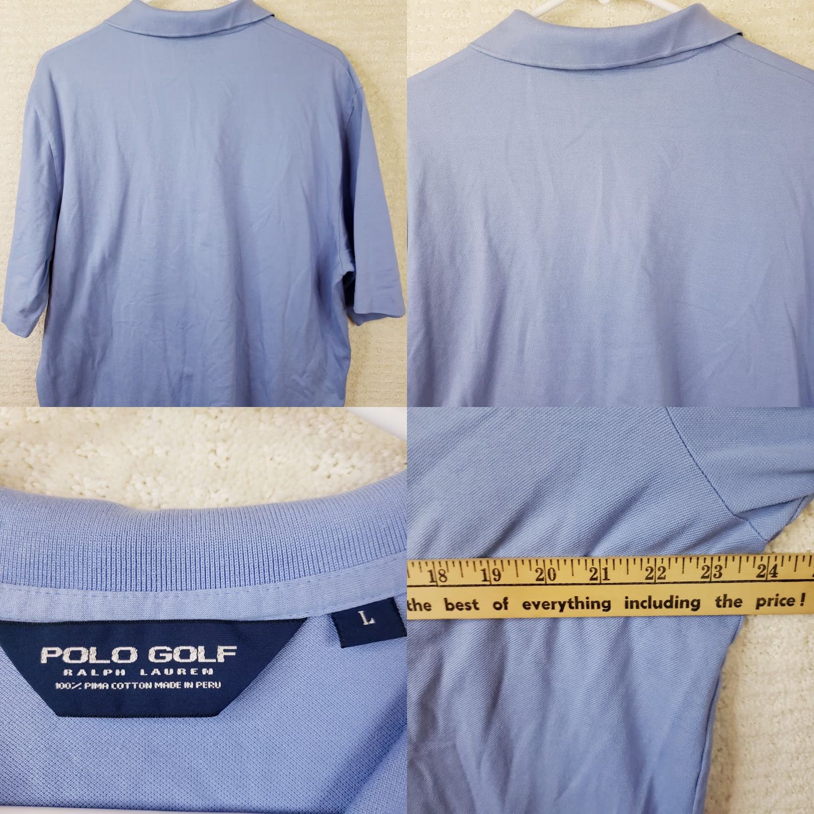Vintage Polo Golf Polo Shirt Collared Blue Cotton Mens Large L Size US L / EU 52-54 / 3 - 8 Thumbnail
