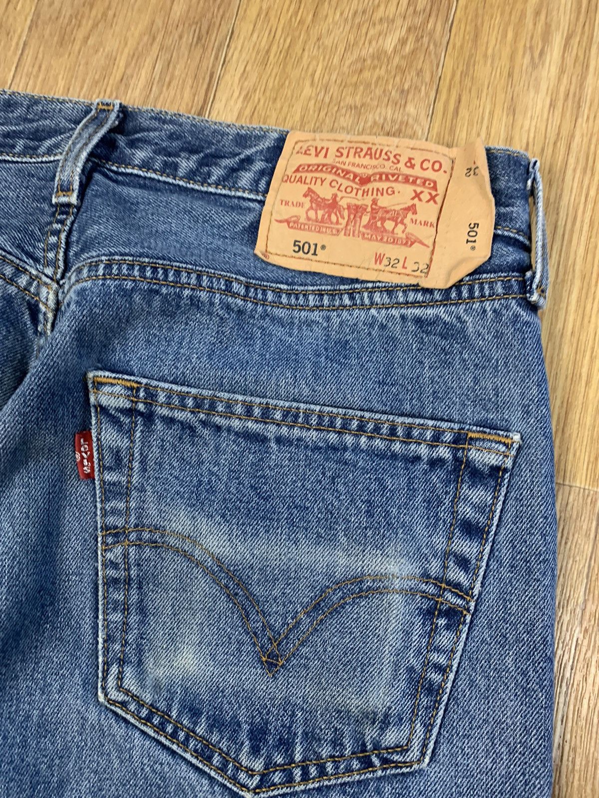 Levi's Levi’s 501 Cowboy Dirty Blue Denim Flared Jeans Size US 32 / EU 48 - 8 Thumbnail