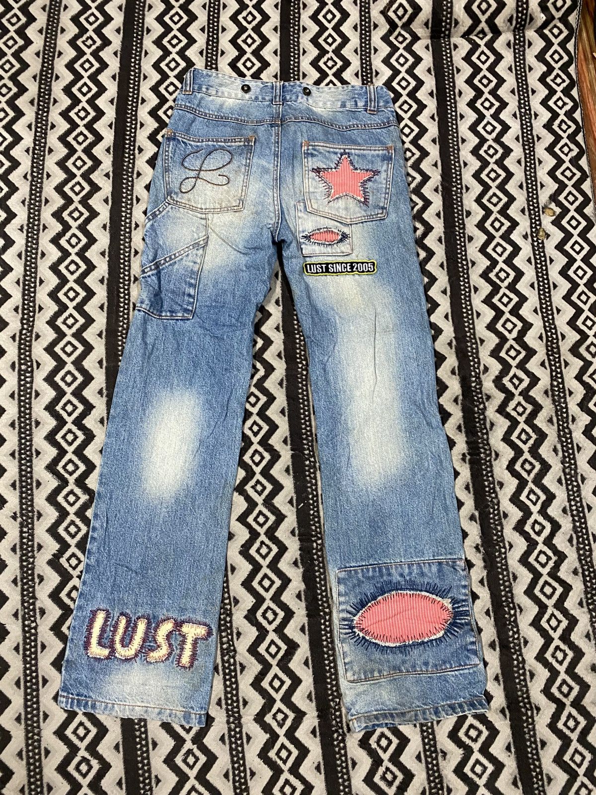 Designer × Japanese Brand Lust Patch Jeans Size 29" - 2 Thumbnail