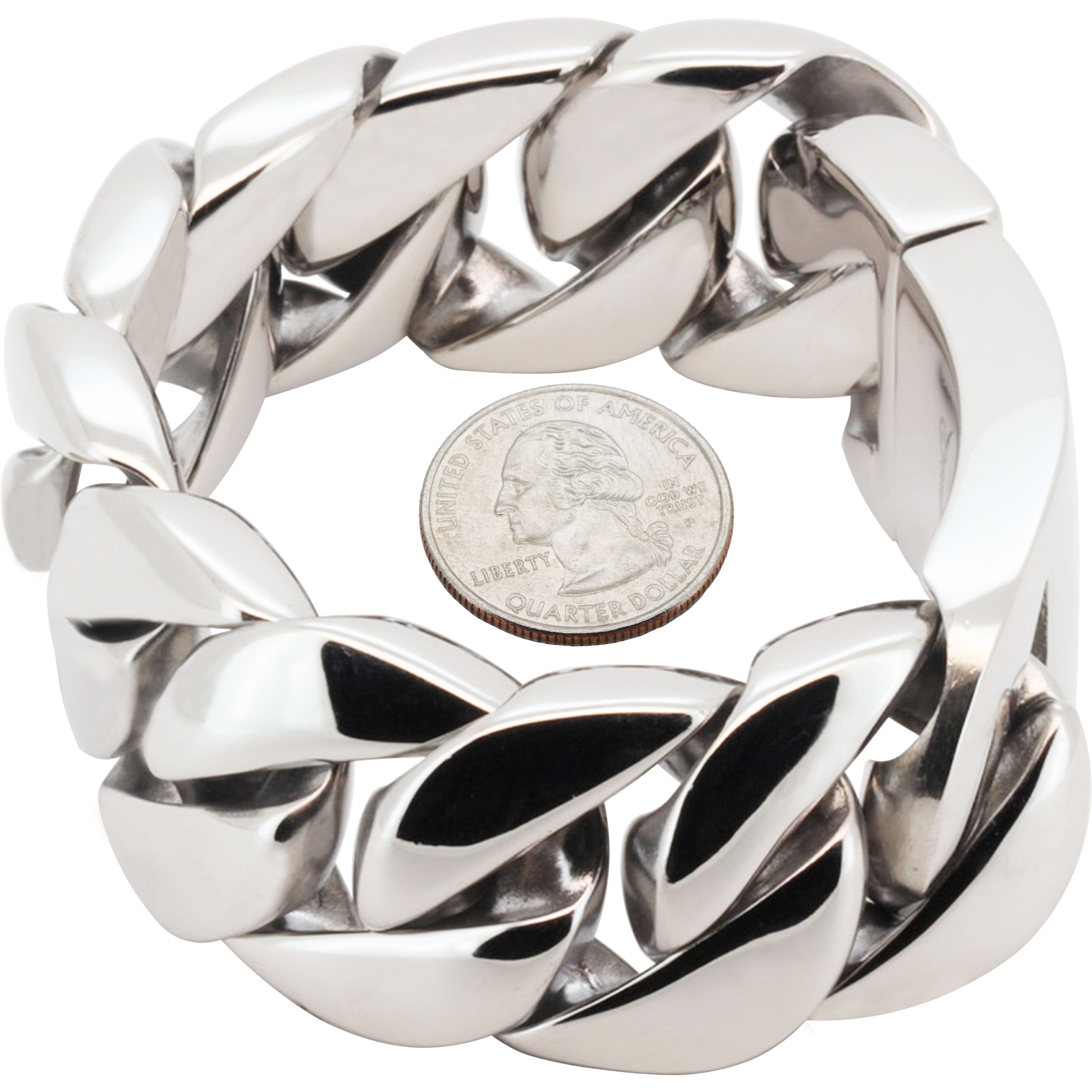 Other 316L Stainless Steel 30mm Cuban Link Bracelet 9” Size ONE SIZE - 1 Thumbnail