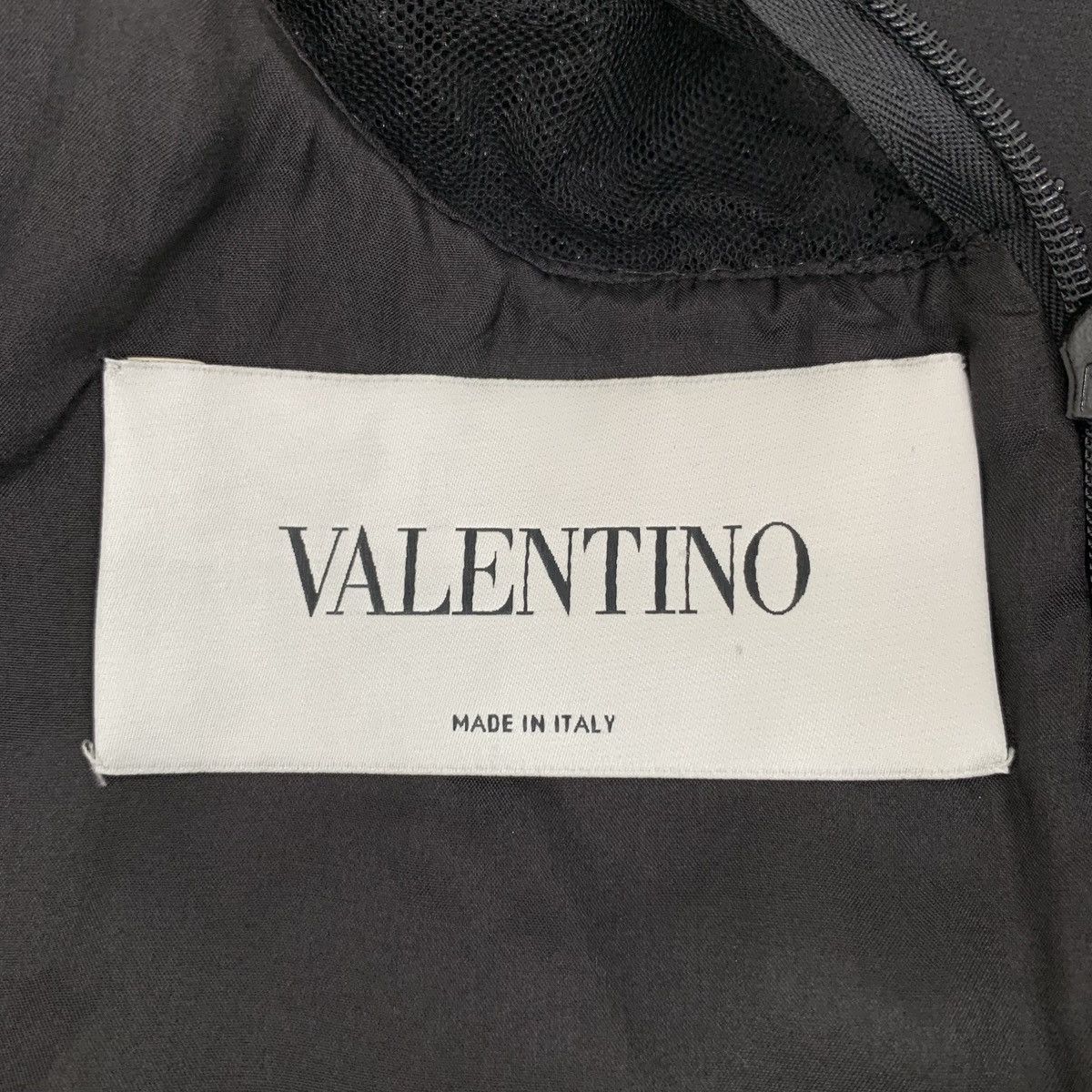 Valentino Valentino Black Lace Beaded Wool Lapel Ruffle Dress Size M / US 6-8 / IT 42-44 - 5 Thumbnail