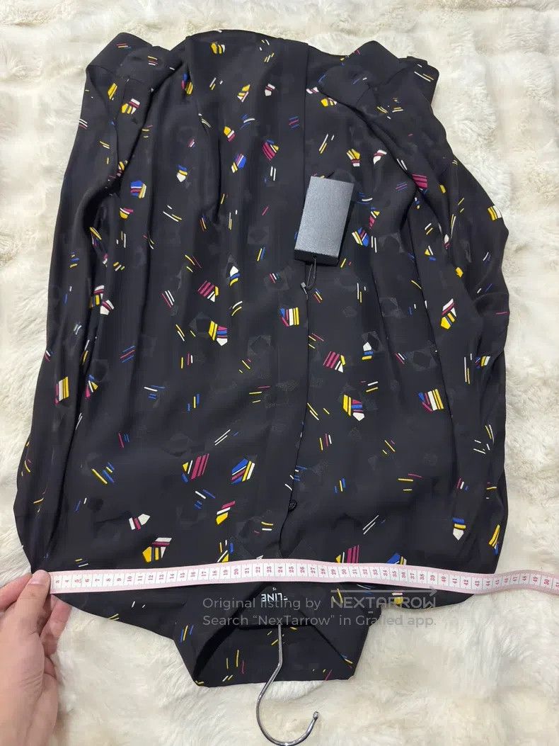 Saint Laurent Paris size 38 Mondrian Silk Shirt