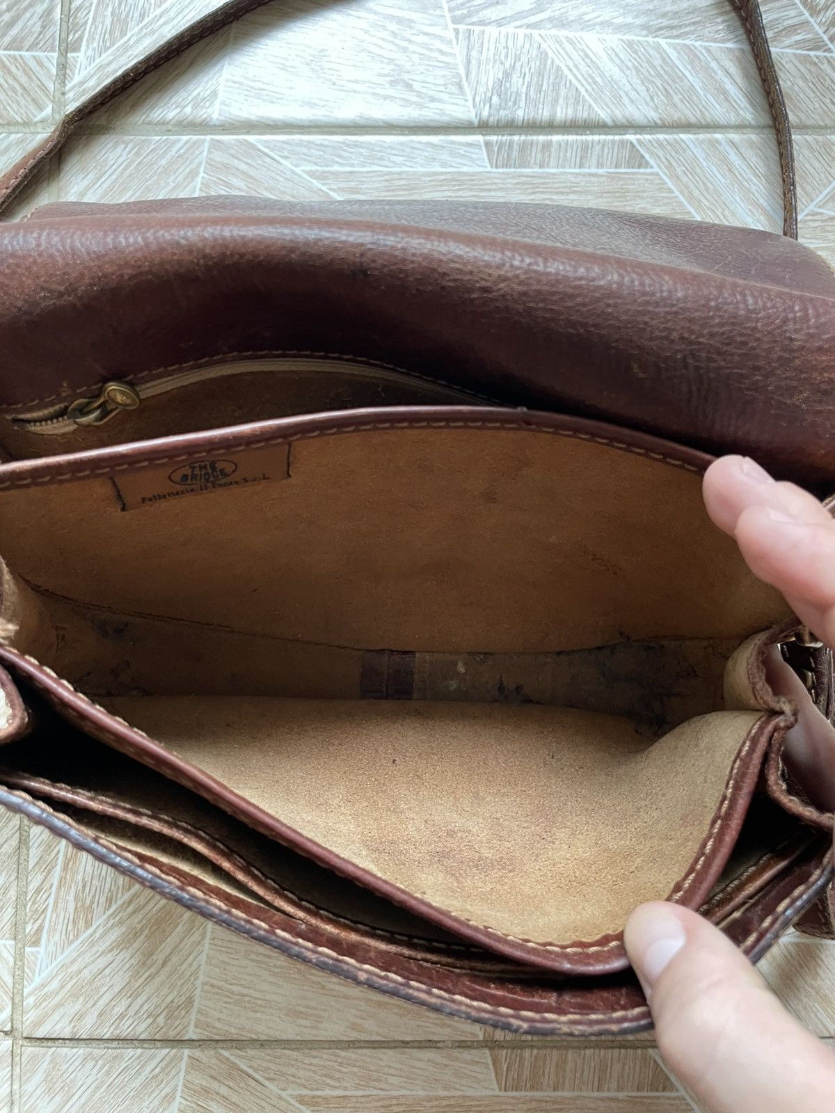 Vintage Archive Vintage Italy The Bridge Brown Leather Shoulder Bag Size ONE SIZE - 17 Thumbnail