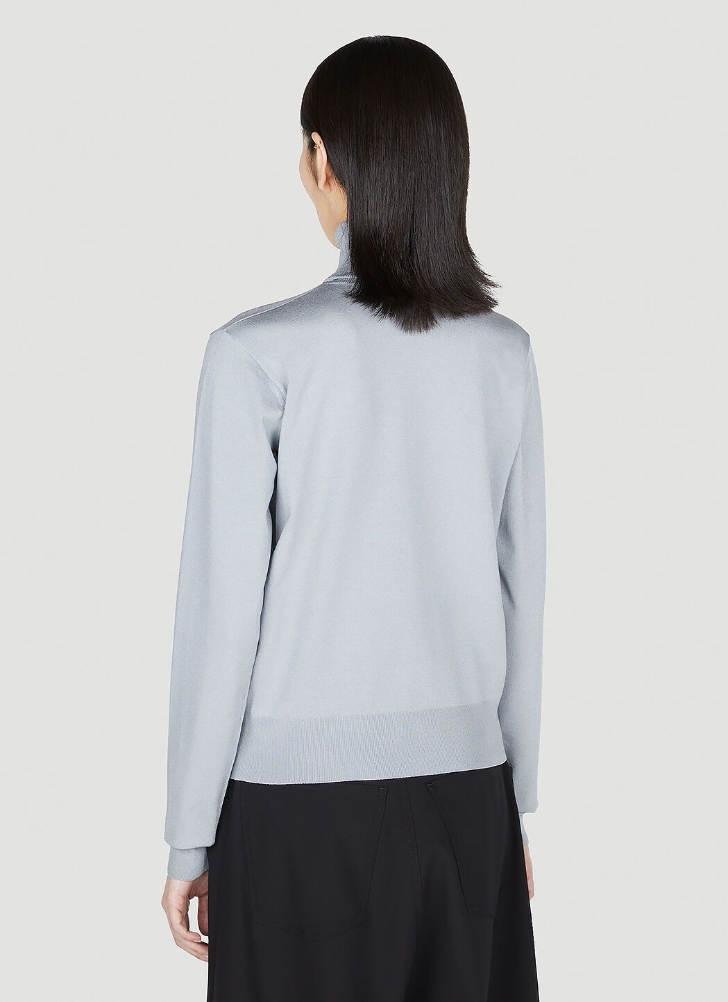Balenciaga o1la1rc1a1024 Small Turtleneck Sweater in Grey Size L / US 10 / IT 46 - 3 Thumbnail