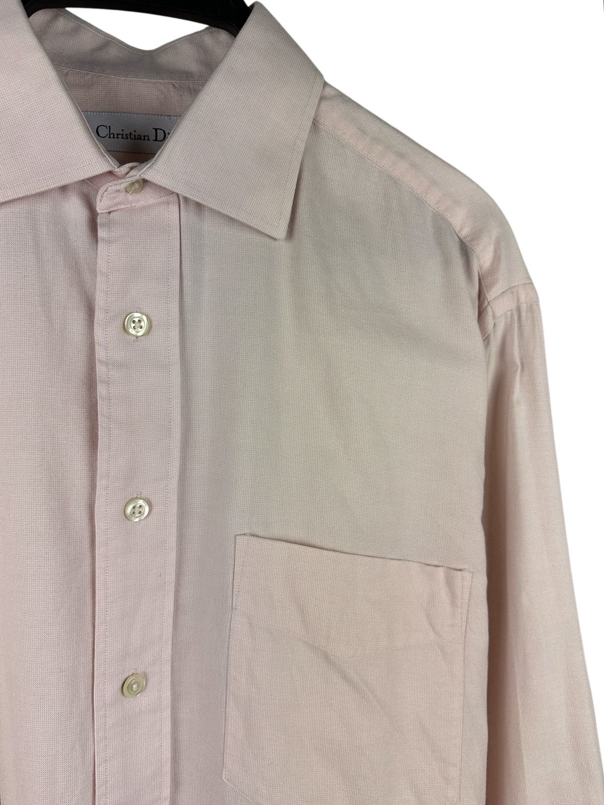 Christian Dior Monsieur Christian Dior Pink Shirt Long Sleeve Button Up Size US L / EU 52-54 / 3 - 3 Thumbnail