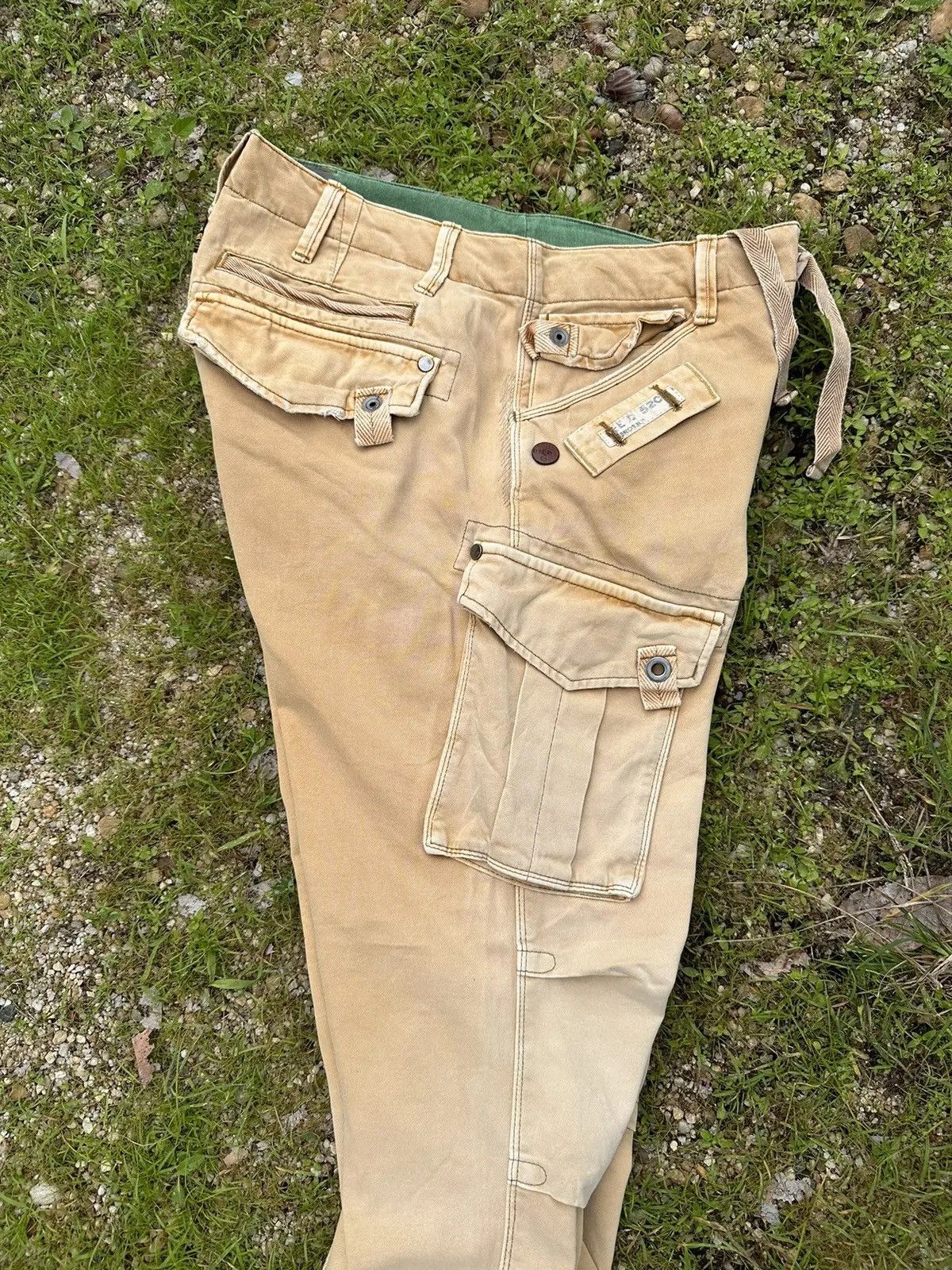 G-Star VINTAGE G-STAR RAW DENIM PARACHUTE BONDAGE FADED CARGO PANTS Size US 31 - 15 Thumbnail
