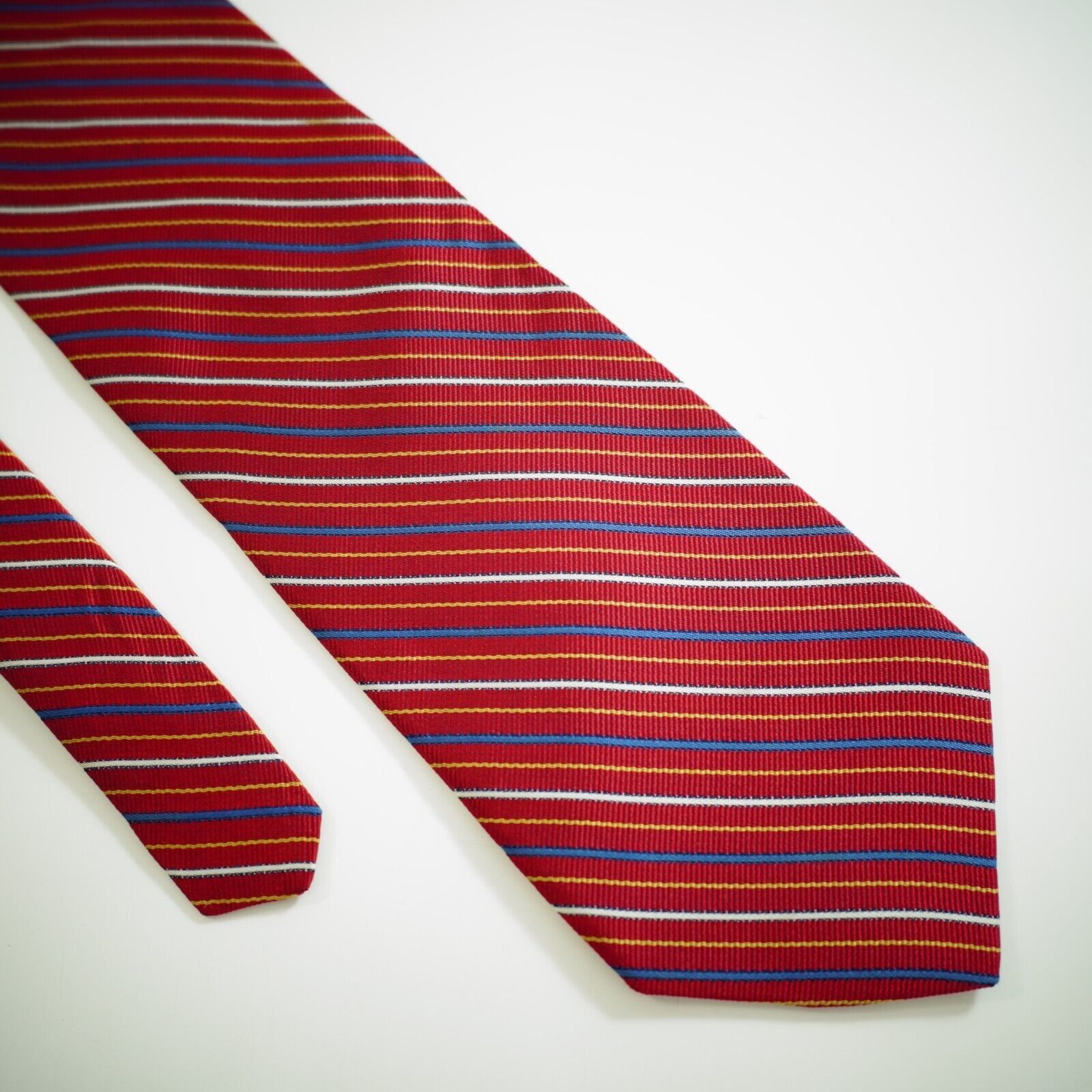 Tom James Tom James Corporate Image Red Blue White Striped Woven Wide Size ONE SIZE - 1 Thumbnail
