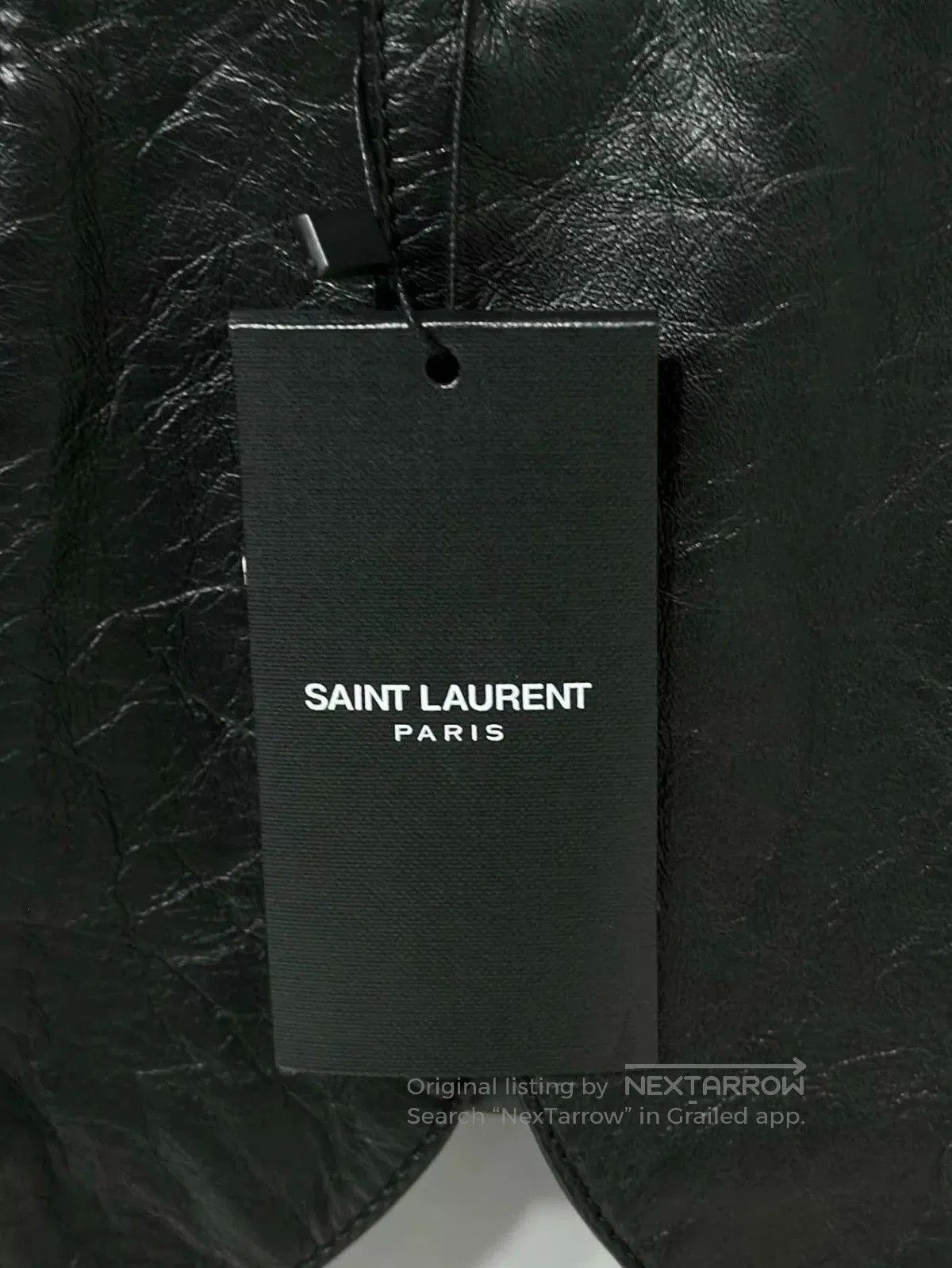 Saint Laurent Paris Saint Laurent Embroidered Leather Blazer. Size S / US 4 / IT 40 - 6 Thumbnail