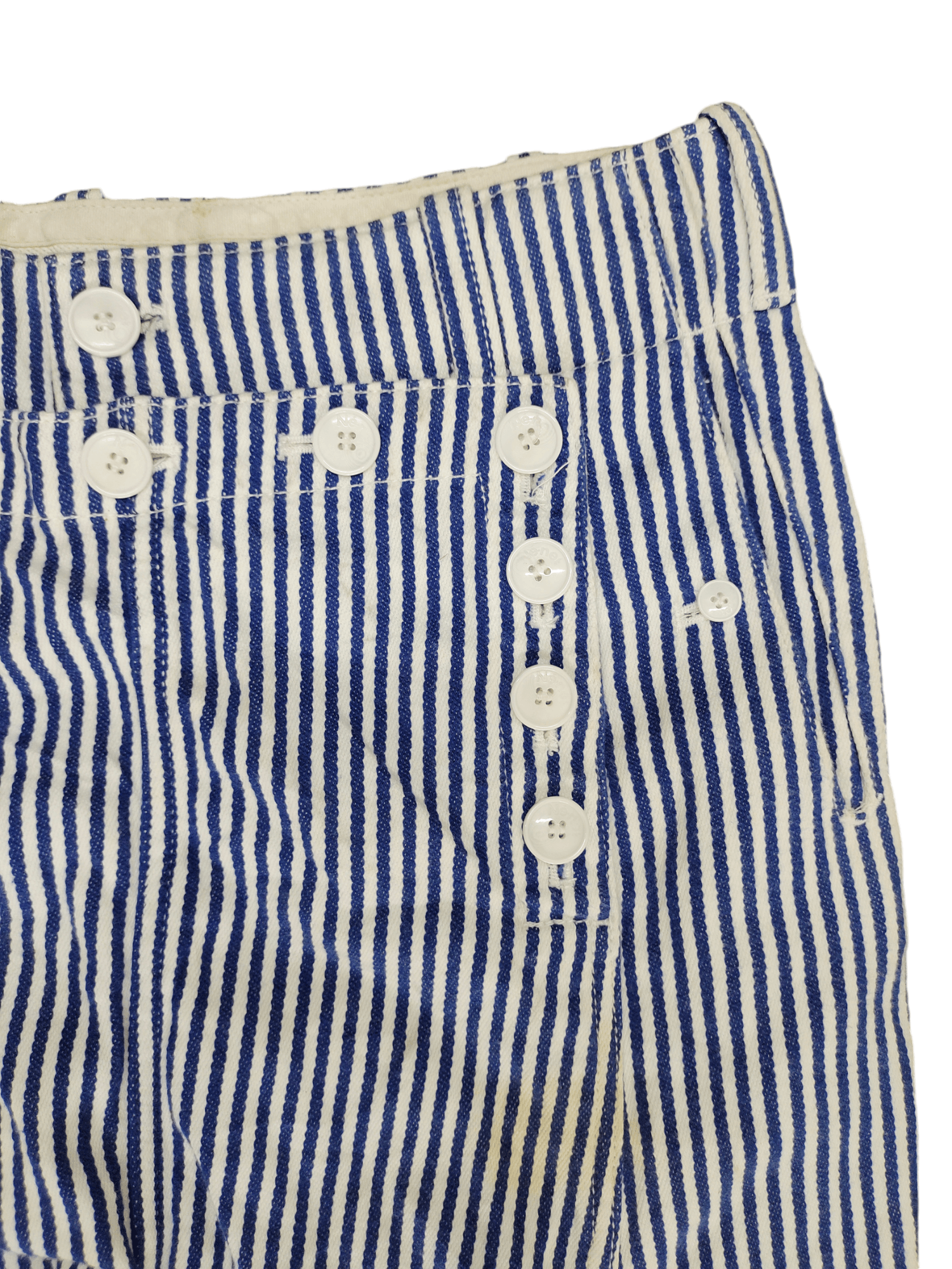 Ne-Net Ne-Net Issey Miyake Drop Crotch Hickory 3Q Denim Pants Size US 30 / EU 46 - 4 Thumbnail