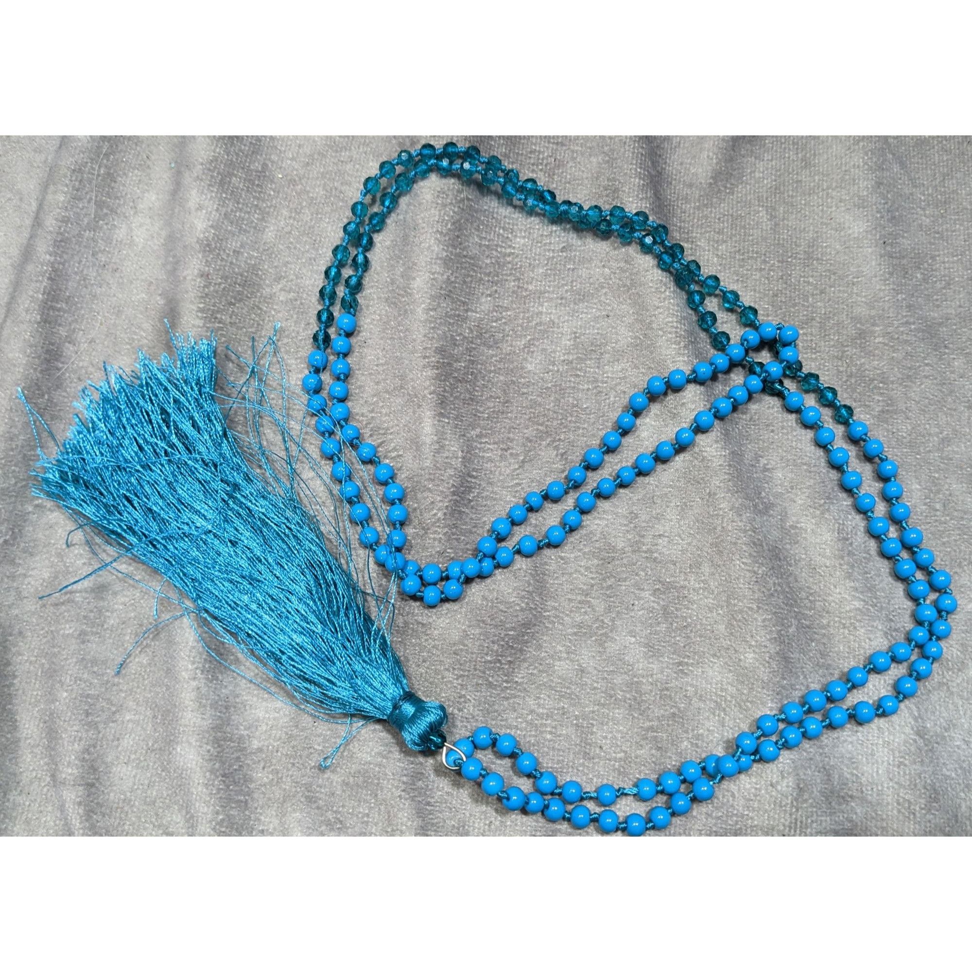 Other Blue Beaded Necklace With Tassel Pendant Size ONE SIZE - 4 Thumbnail