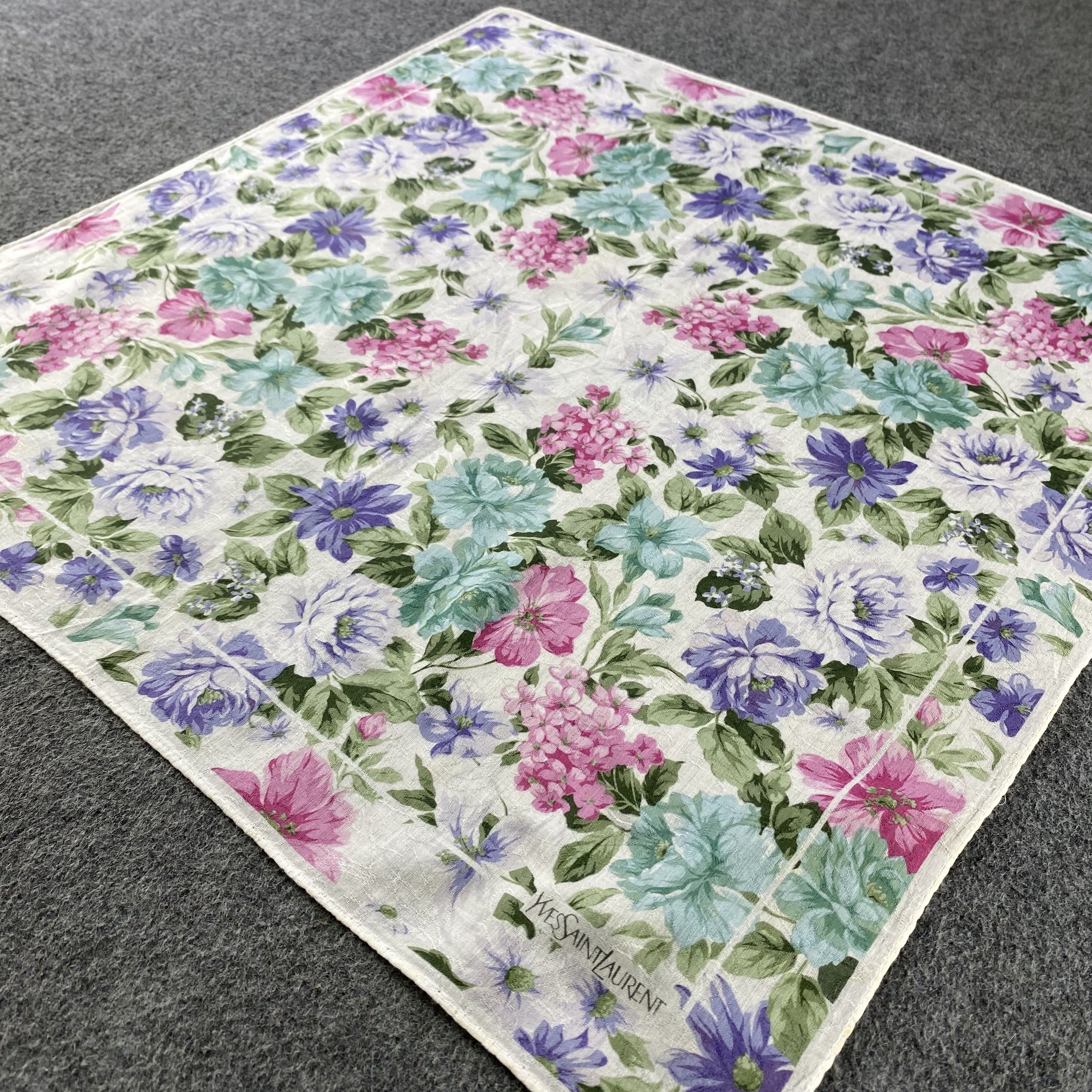 Vintage × Yves Saint Laurent Yves Saint Laurent Handkerchief/Neckerchief/Bandana HC595 Size ONE SIZE - 4 Thumbnail