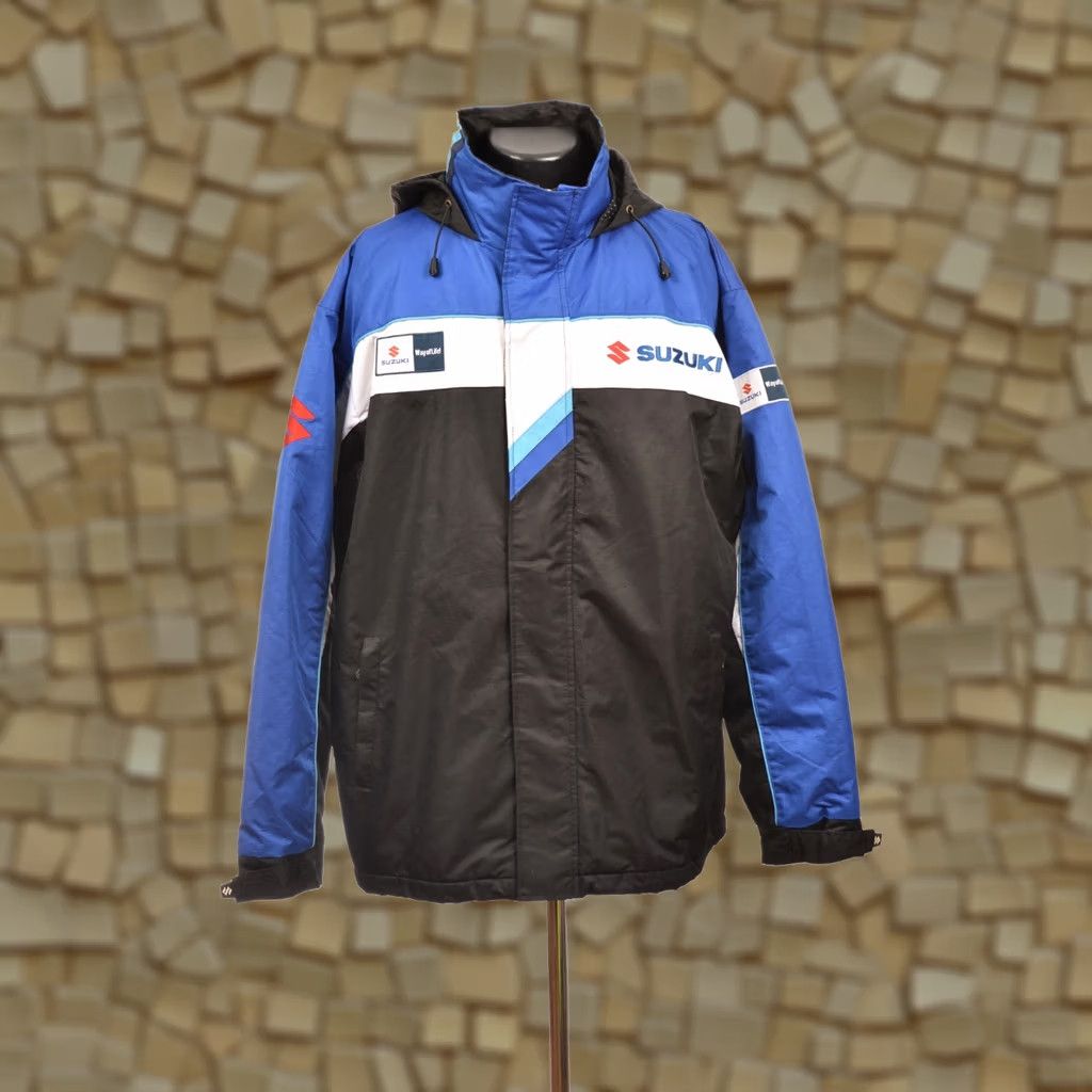 Vintage Suzuki Racing Vintage Jacket Way of Life Jacket Men 3XL Black Parka 69 cm Chest 27.17" 27.17" XXXL Size US XXL / EU 58 / 5 - 1 Thumbnail