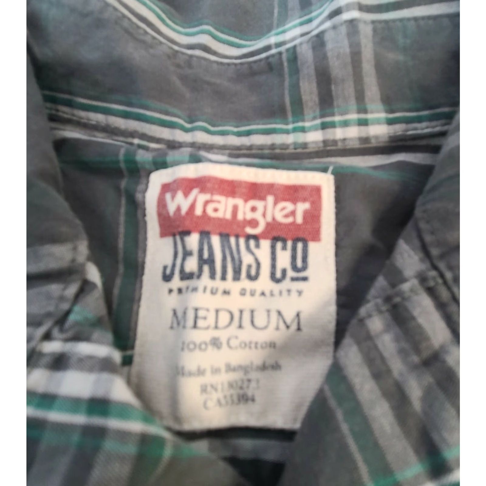 Wrangler Wrangler Jeans Co Button-Up Shirt Men Medium Multicolor Plaid Long Sleeve Casual Size US M / EU 48-50 / 2 - 2 Thumbnail