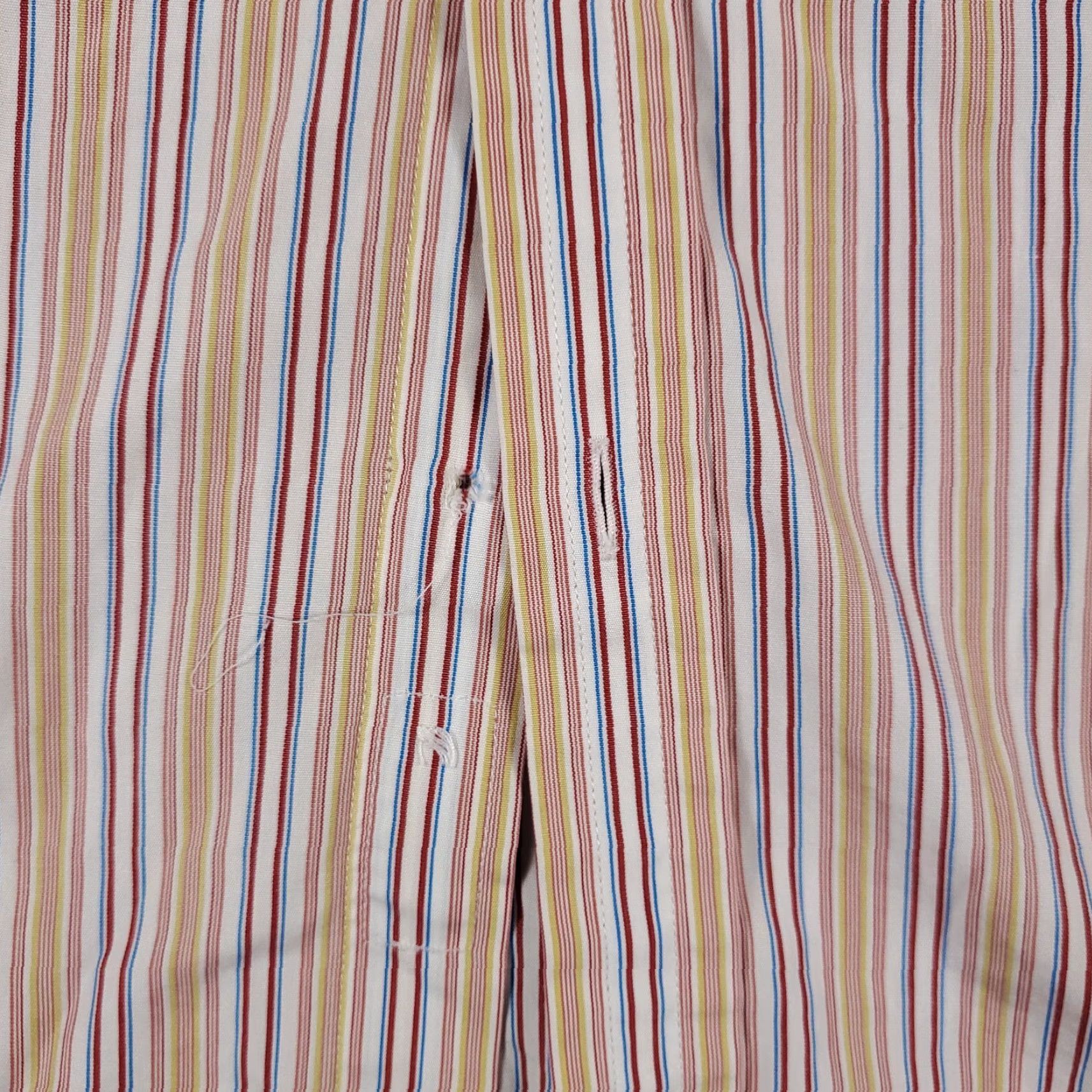 Pinko VINTAGE? No — Thomas Pink Shirt Mens Size 16 Red Blue Striped Dress Shirt Long Sleeve Button Up Cotton Classic Fit 16 Red Mens Regular Shirt Size 42R - 3 Thumbnail