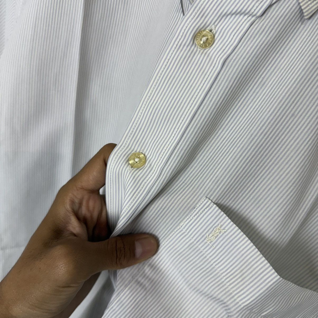 Yves Saint Laurent Vintage YvesSaintLaurent stripe pocket shortsleeve shirt Size US L / EU 52-54 / 3 - 2 Thumbnail
