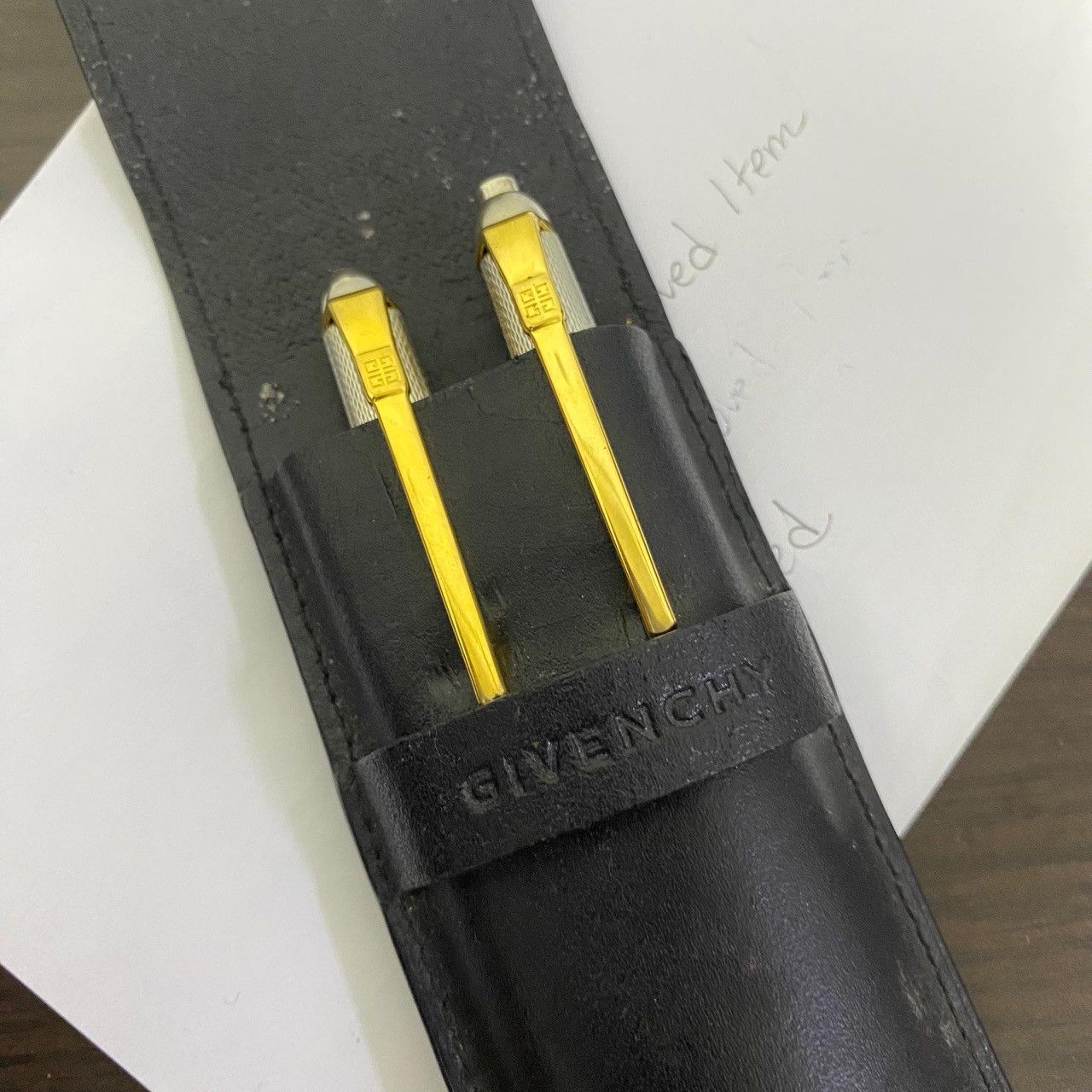 Givenchy Givenchy Vintage Pen & Mechanical Pencil Set + Leather Case Size ONE SIZE - 6 Thumbnail