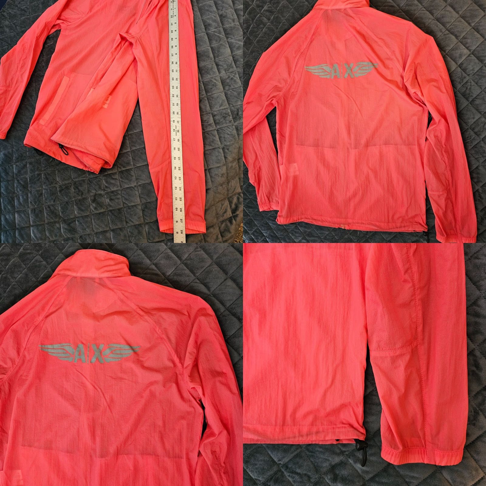 Armani Exchange Armani Exchange Women's Windbreaker Semi Sheer Pink Size M Adjustable Casual Jacket Windbreaker Women Pink M Casual Size M / US 6-8 / IT 42-44 - 9 Thumbnail