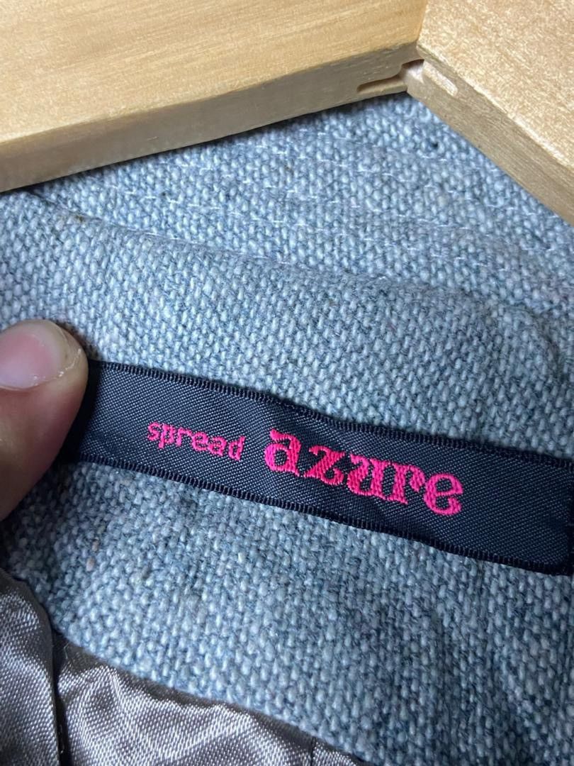 Japanese Brand Spread Azure Double Breasted Frayed Seams Trench Coat (160) Size XS / US 0-2 / IT 36-38 - 7 Thumbnail
