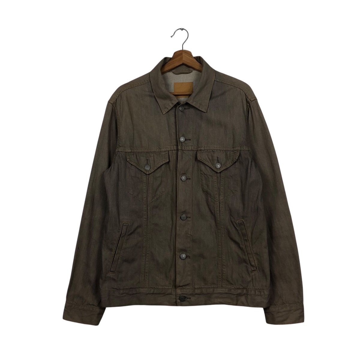 Japanese Brand 📌Vintage Chore Denim Biker Jacket Uniqlo Issey Miyake Size US L / EU 52-54 / 3 - 2 Thumbnail