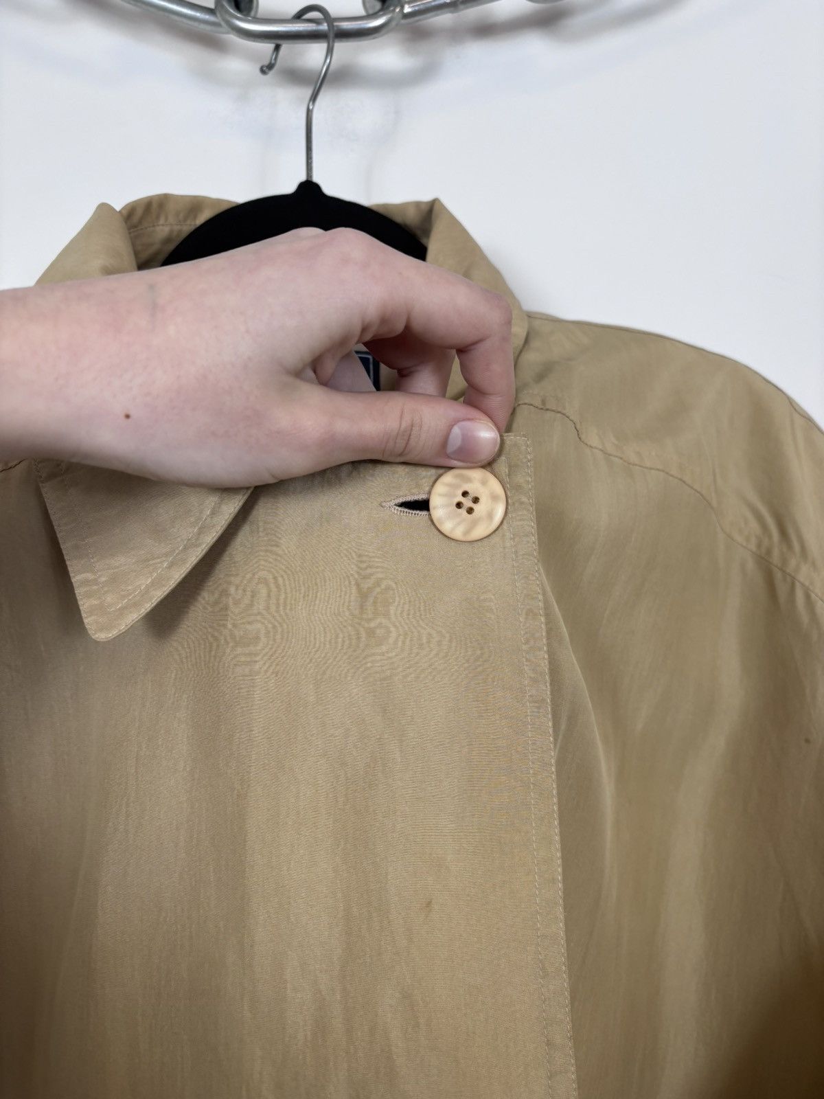Les Copains Les Copains Sportswear Women’s Double Breasted Silk Coat Size M / US 6-8 / IT 42-44 - 15 Thumbnail