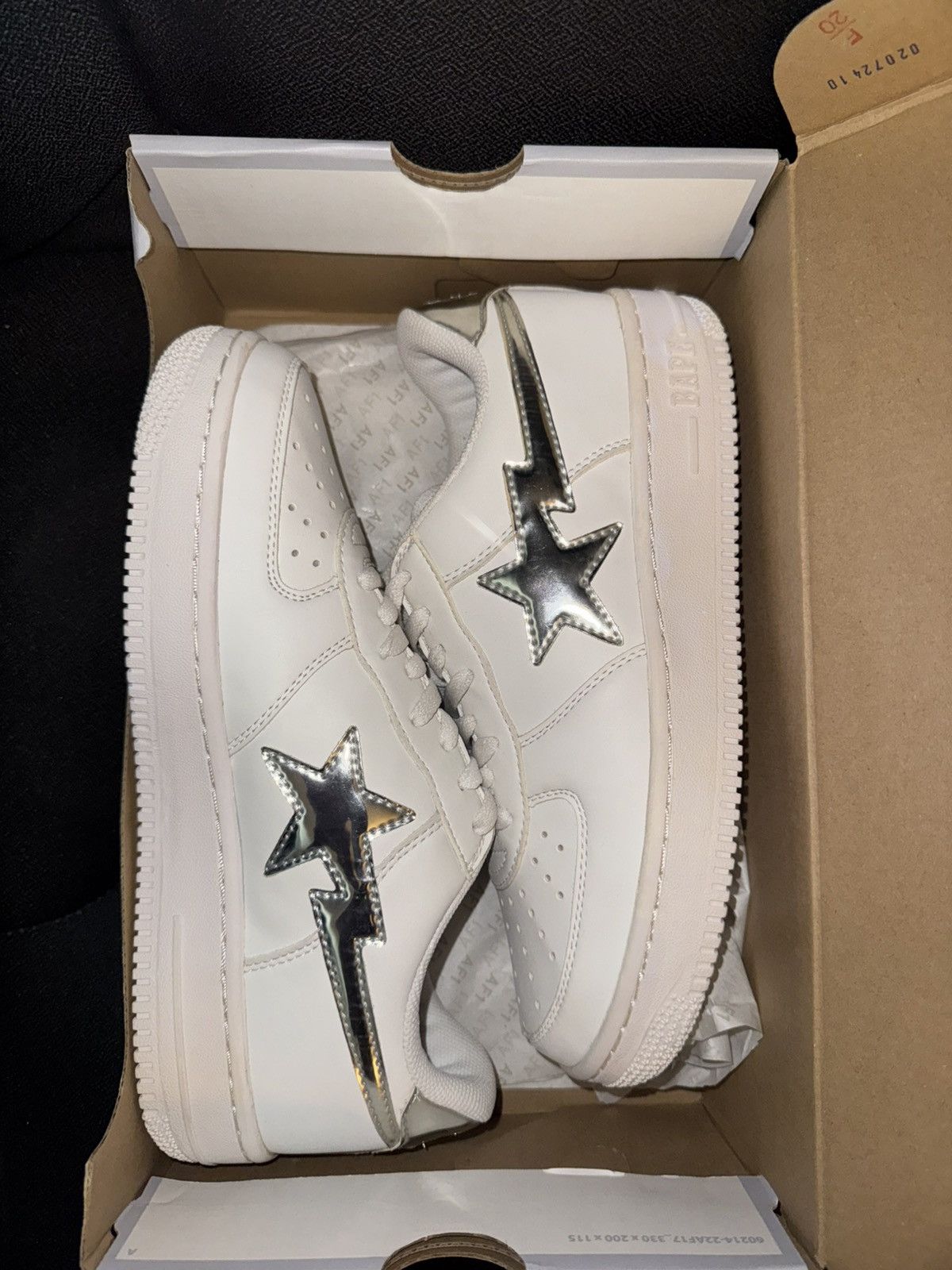 Bape Bapesta Foil Pack Silver 2009 Size US 9 / EU 42 - 1 Thumbnail